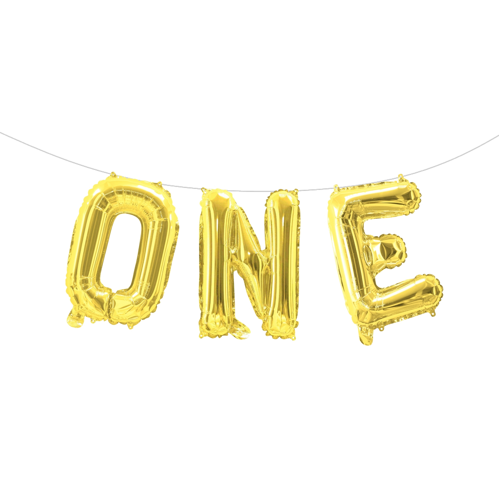 Gold 1st Birthday Foil Balloon Letter Pack (Air Fill)