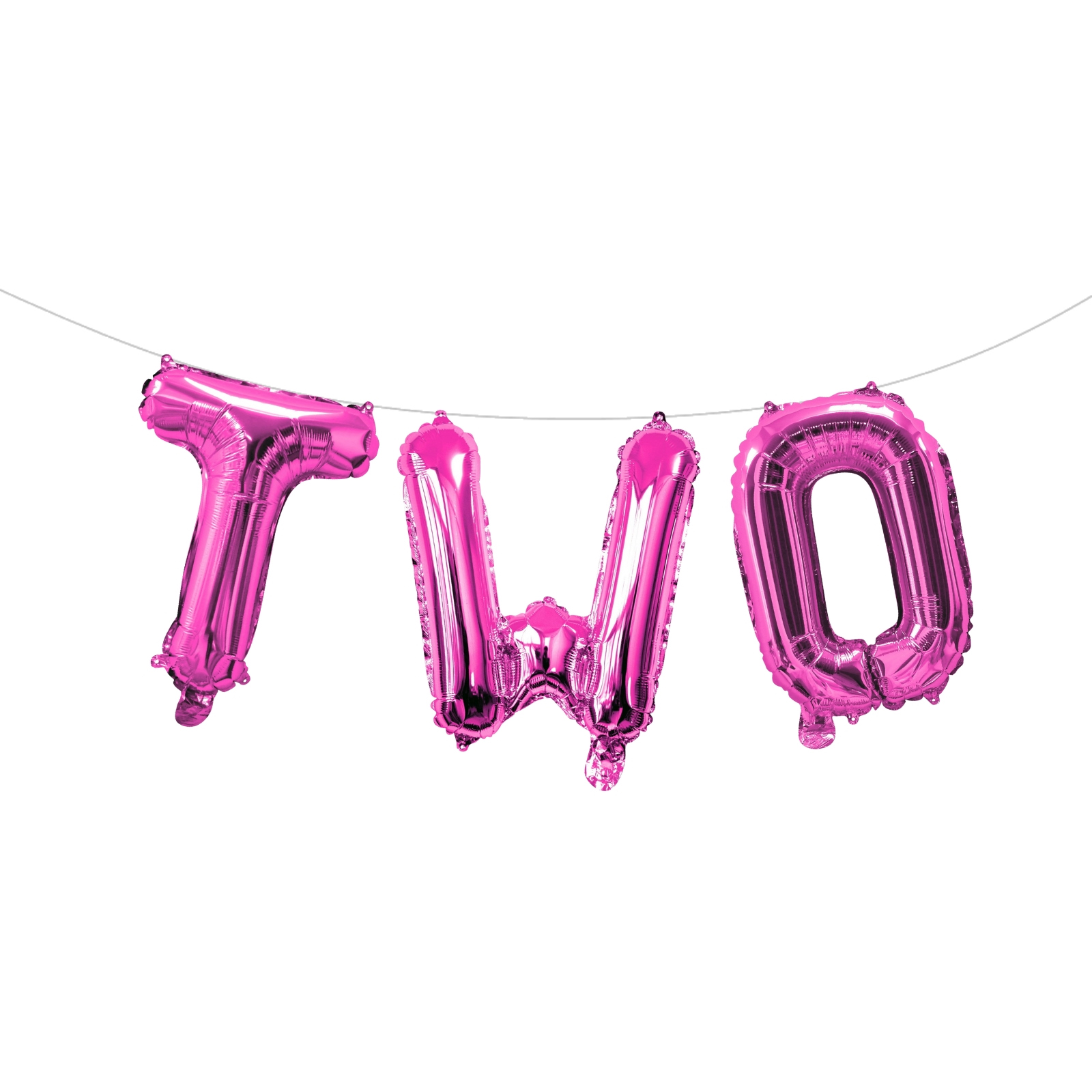 Pink 2nd Birthday Foil Balloon Letter Pack (Air Fill)