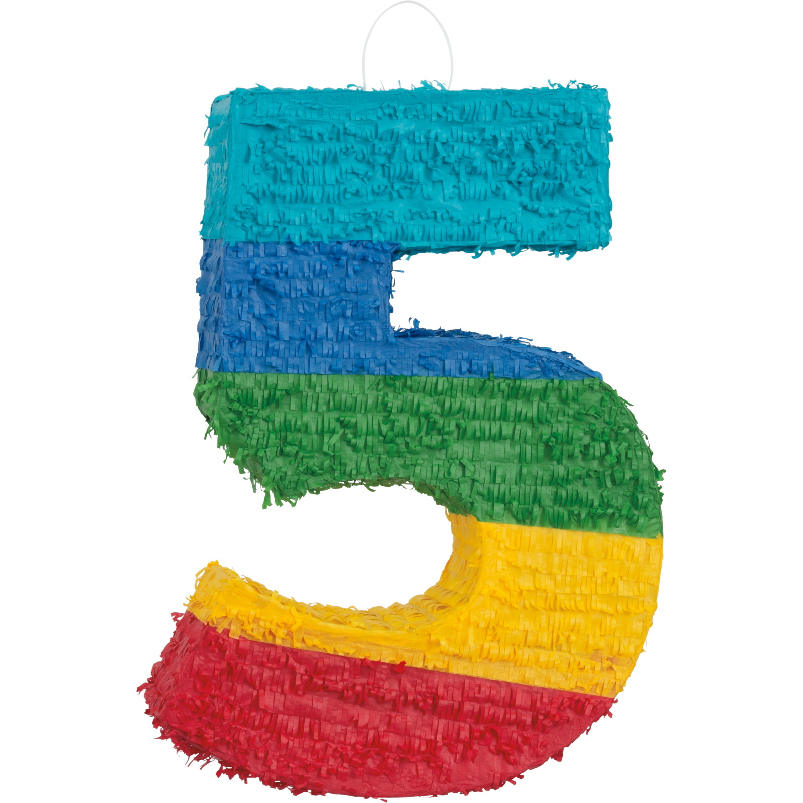 Rainbow Stripe Number 5 Pinata