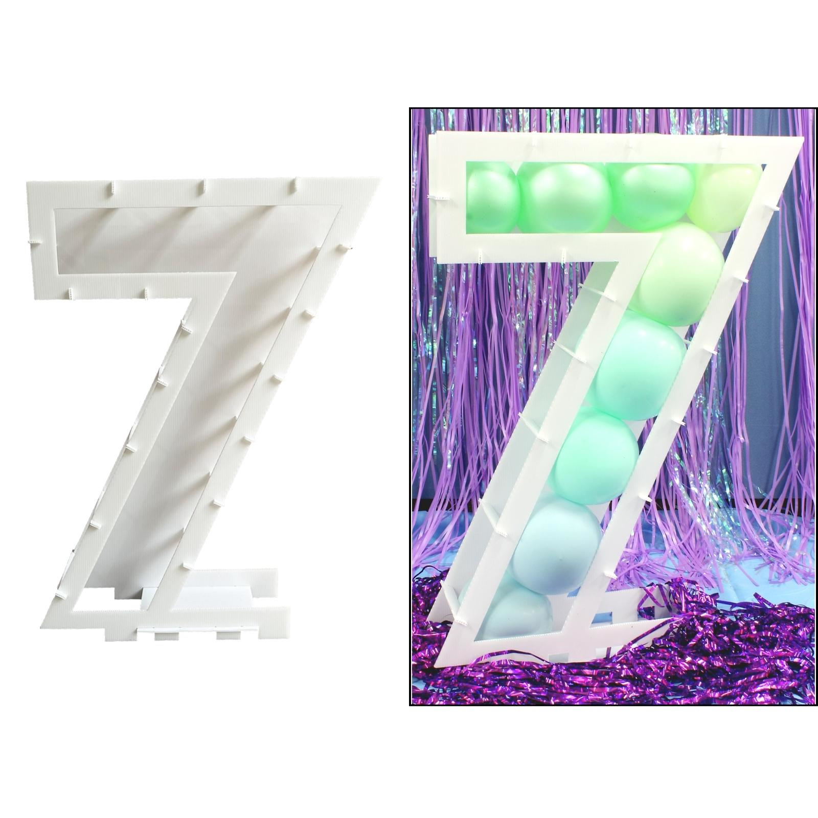 Number 7 Balloon Mosaic Frame (80cm)