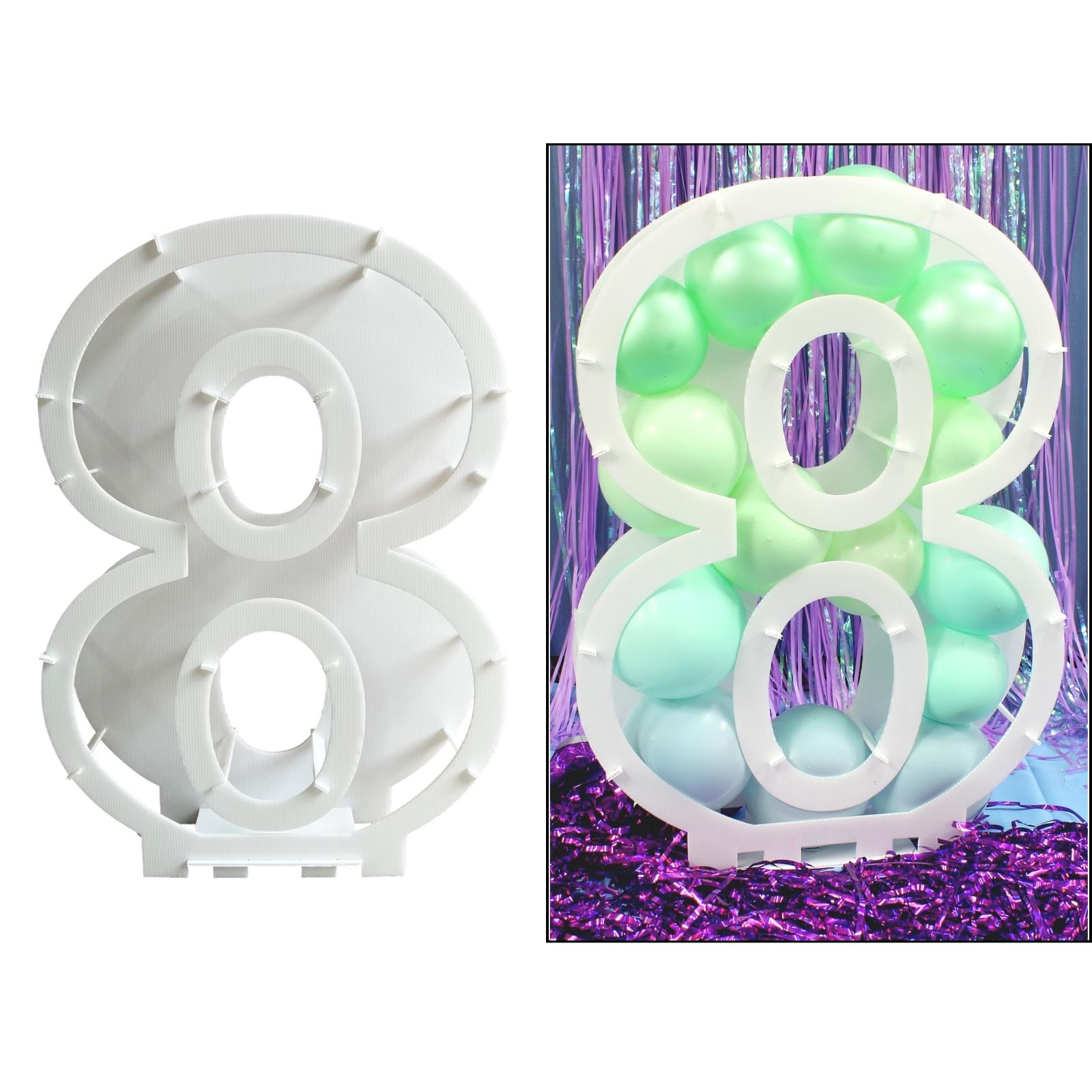 Number 8 Balloon Mosaic Frame (80cm)