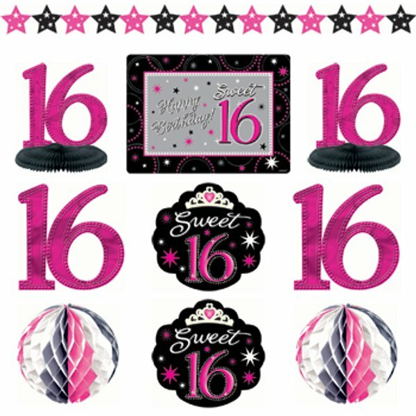 Sweet Sixteen 16th Room Decorating Kit