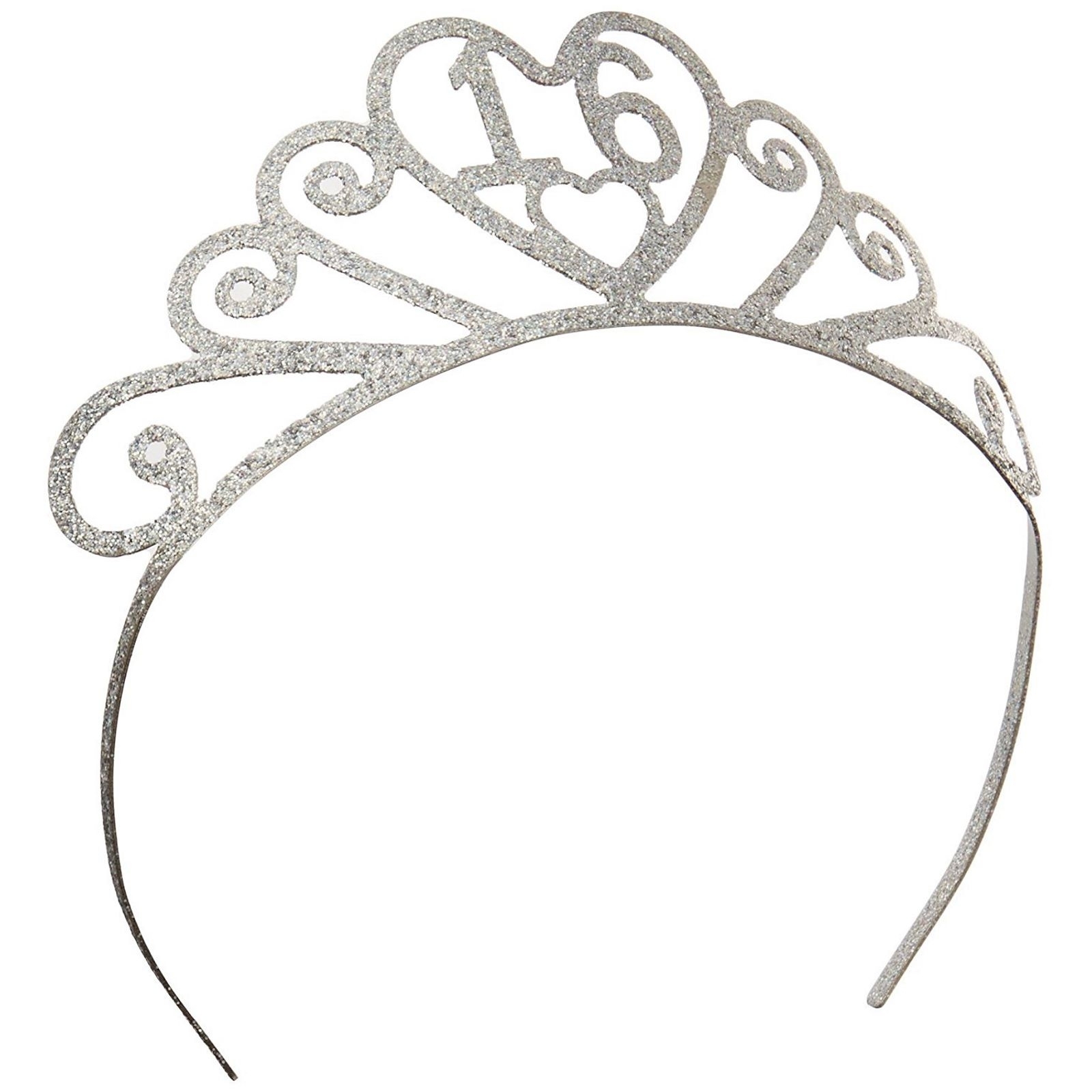 Glittered Silver 16th Tiara