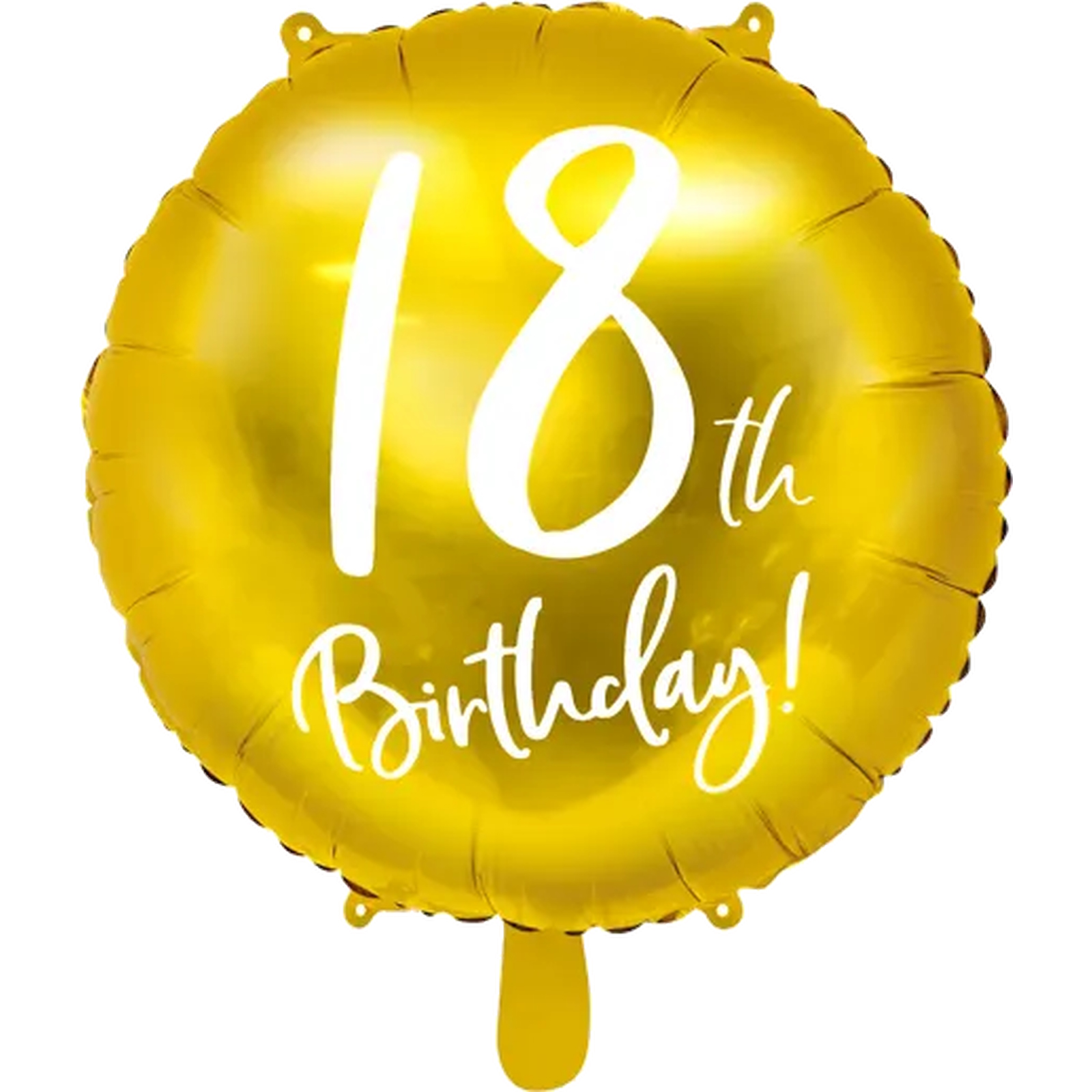 Gold 18th Birthday Helium Foil Balloon