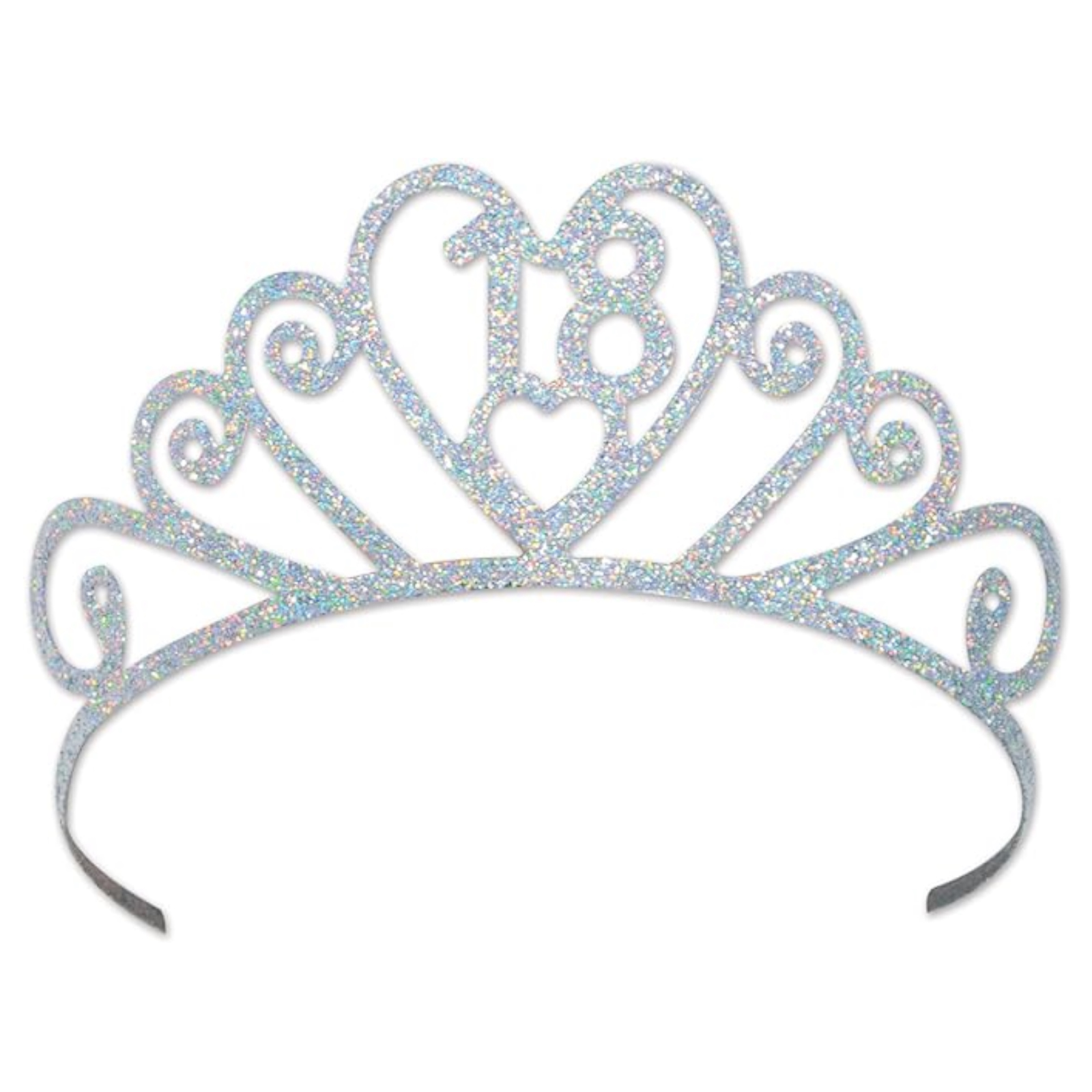 Glittered Silver 18th Tiara