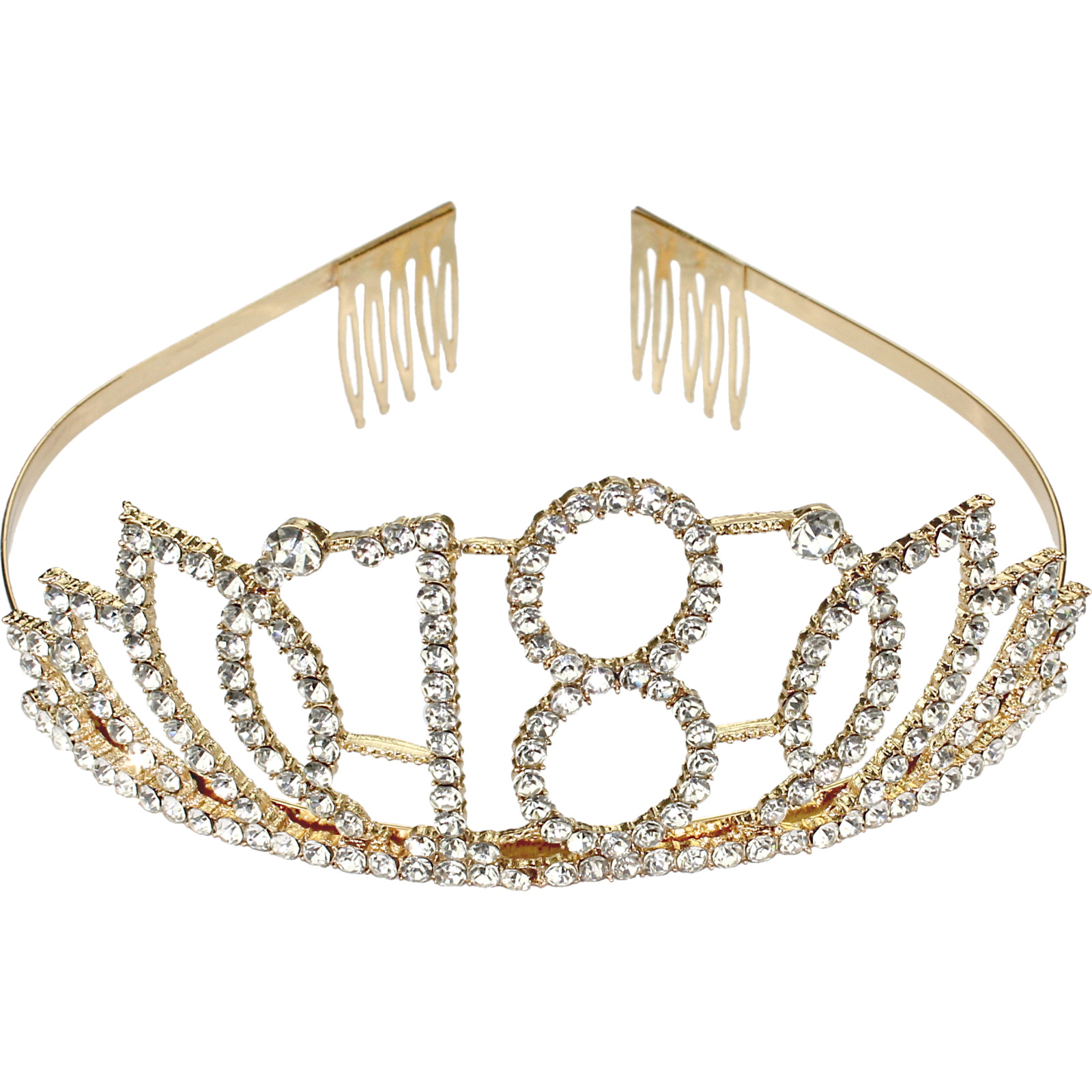 Gold Diamante 18th Birthday Tiara