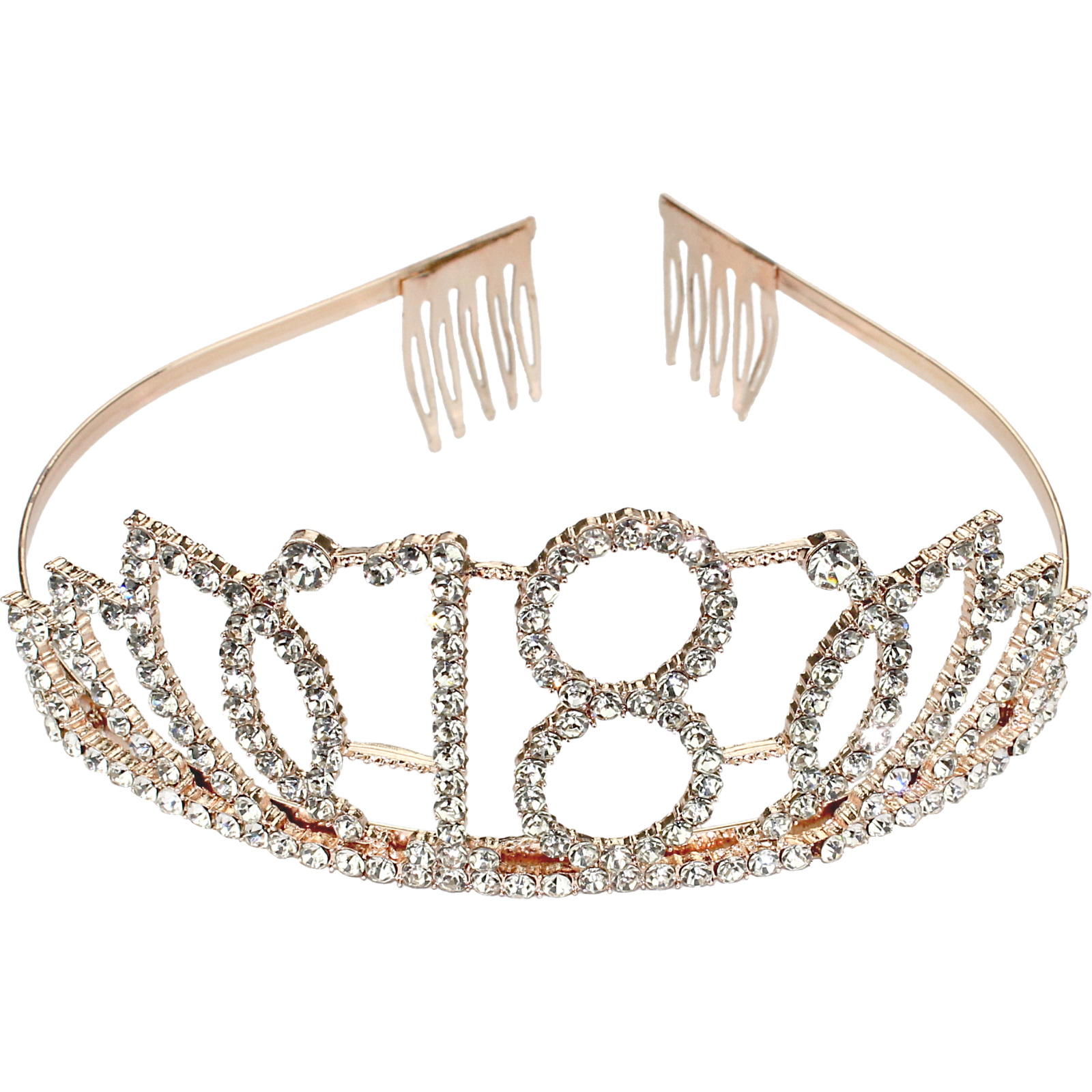 Rose Gold Diamante 18th Birthday Tiara