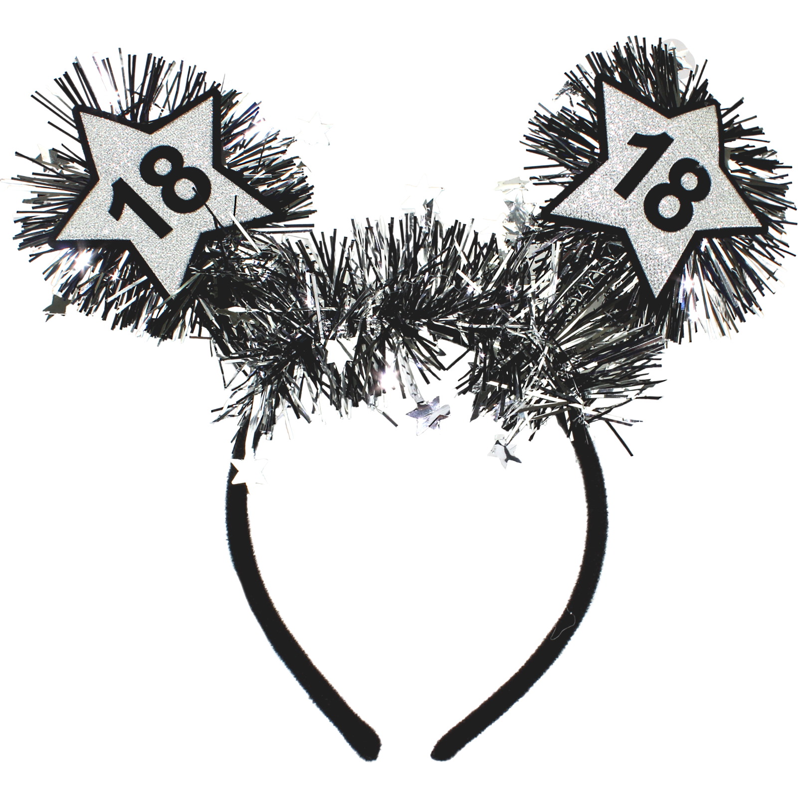 Black & Silver 18 Headbopper Headband