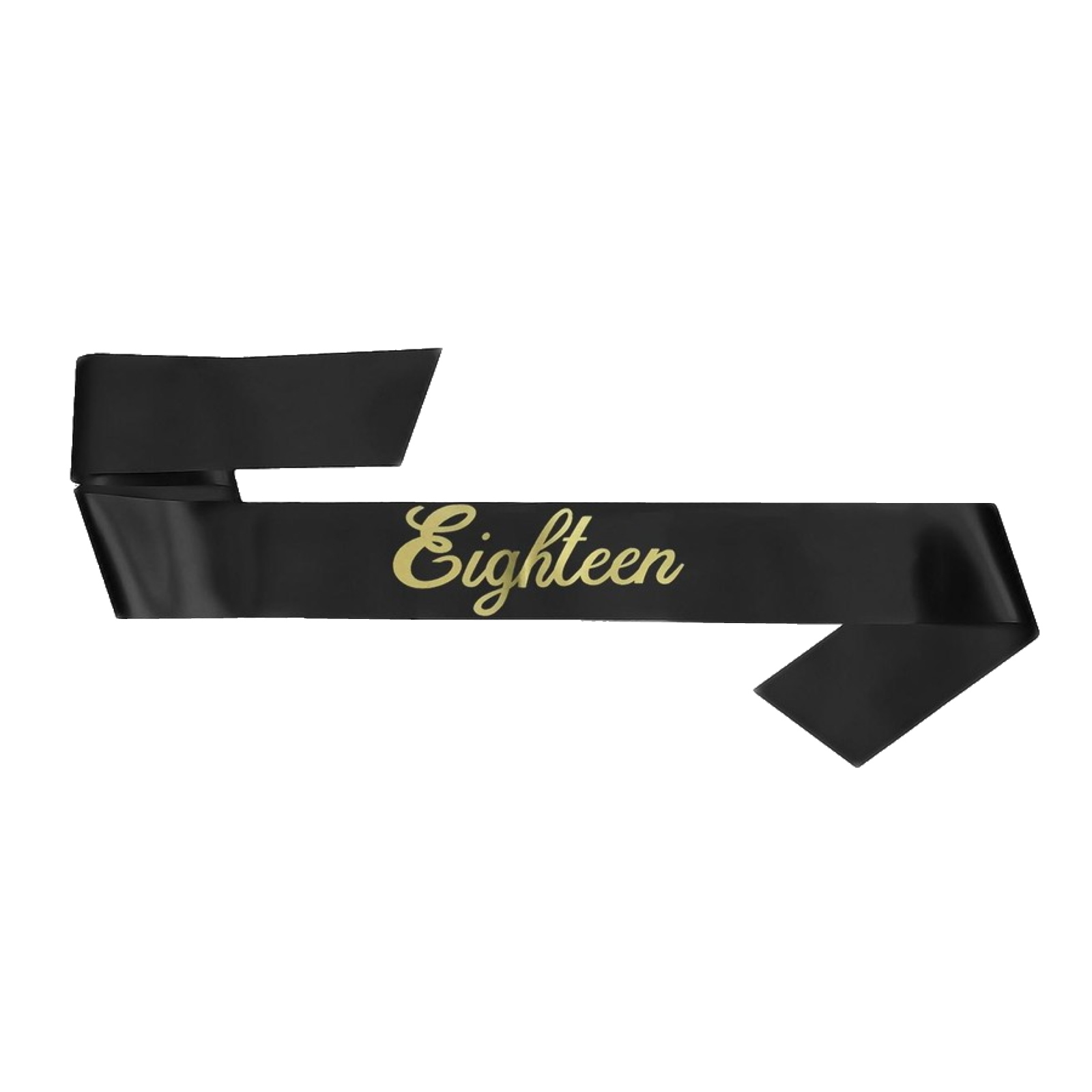Black Eighteen Sash