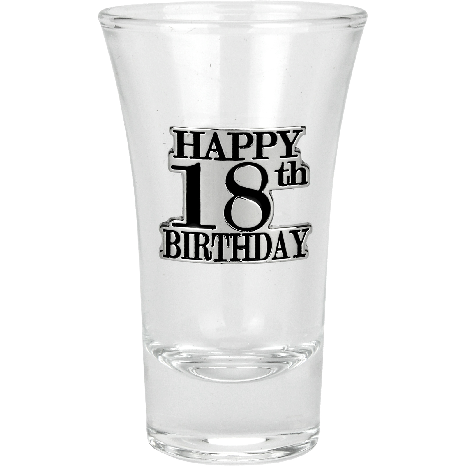 18th Birthday Badged Shot Glass