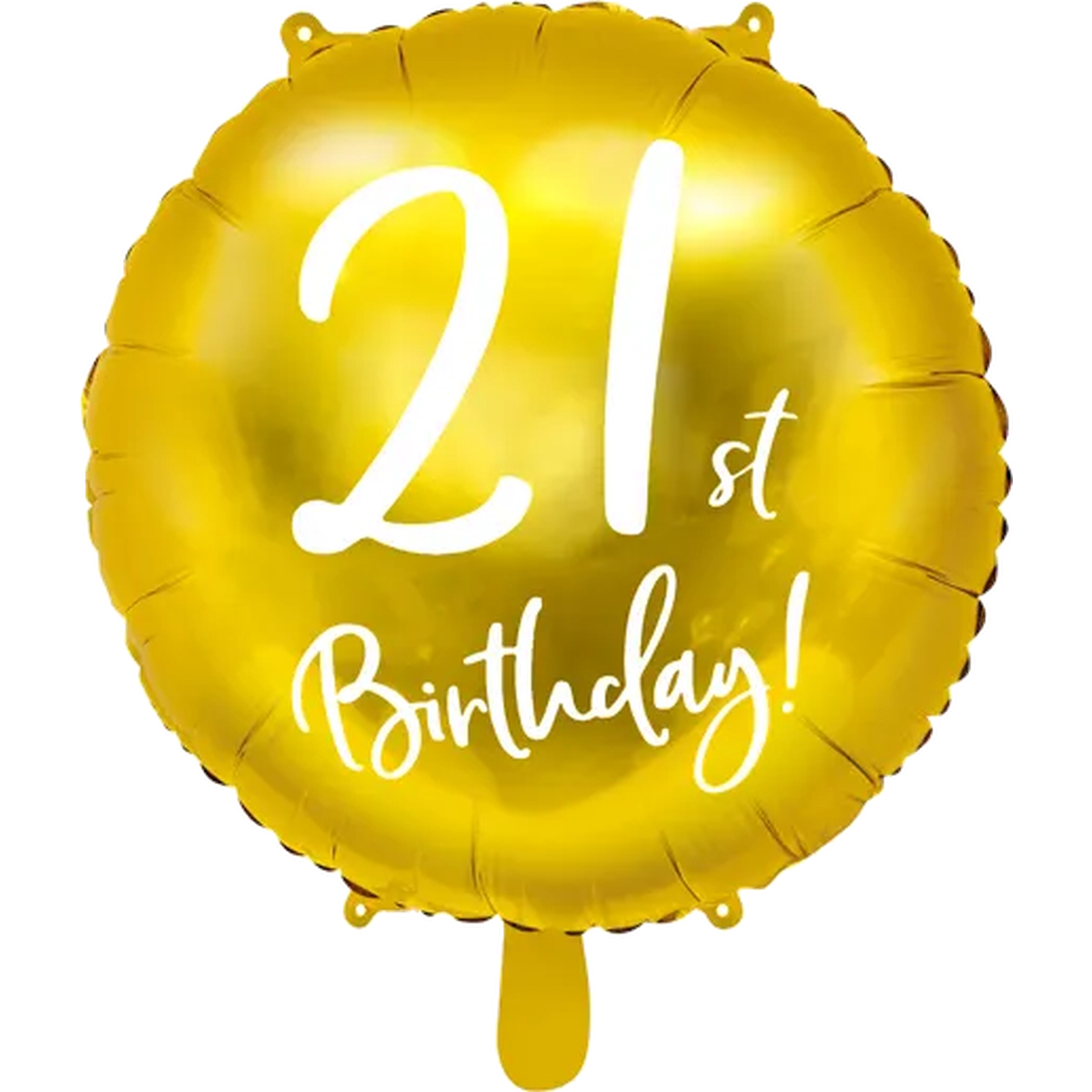 Gold 21st Birthday Helium Foil Balloon