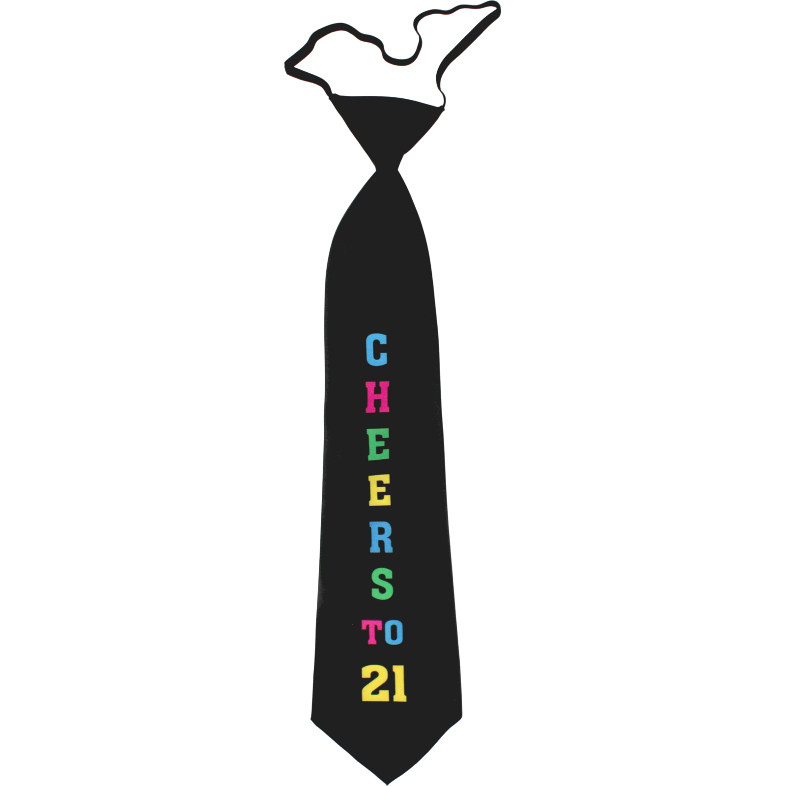 Cheers To 21 Black 21st Birthday Tie