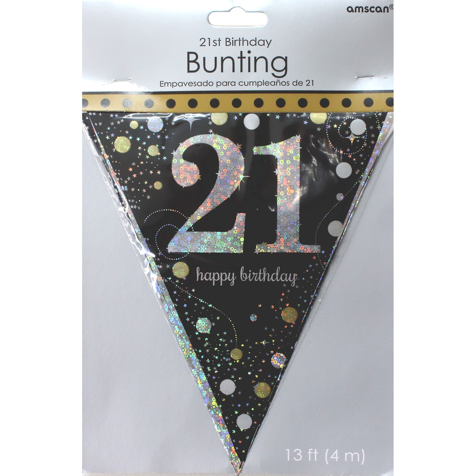 Sparkling Celebration 21st Birthday Flag Banner