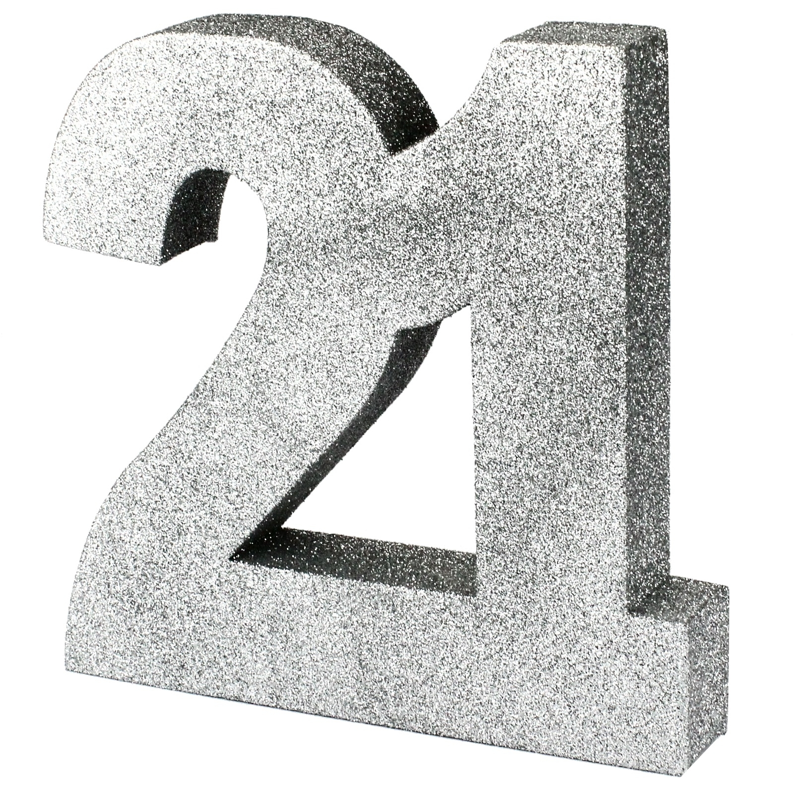 Silver Foam Glitter 21 Decoration