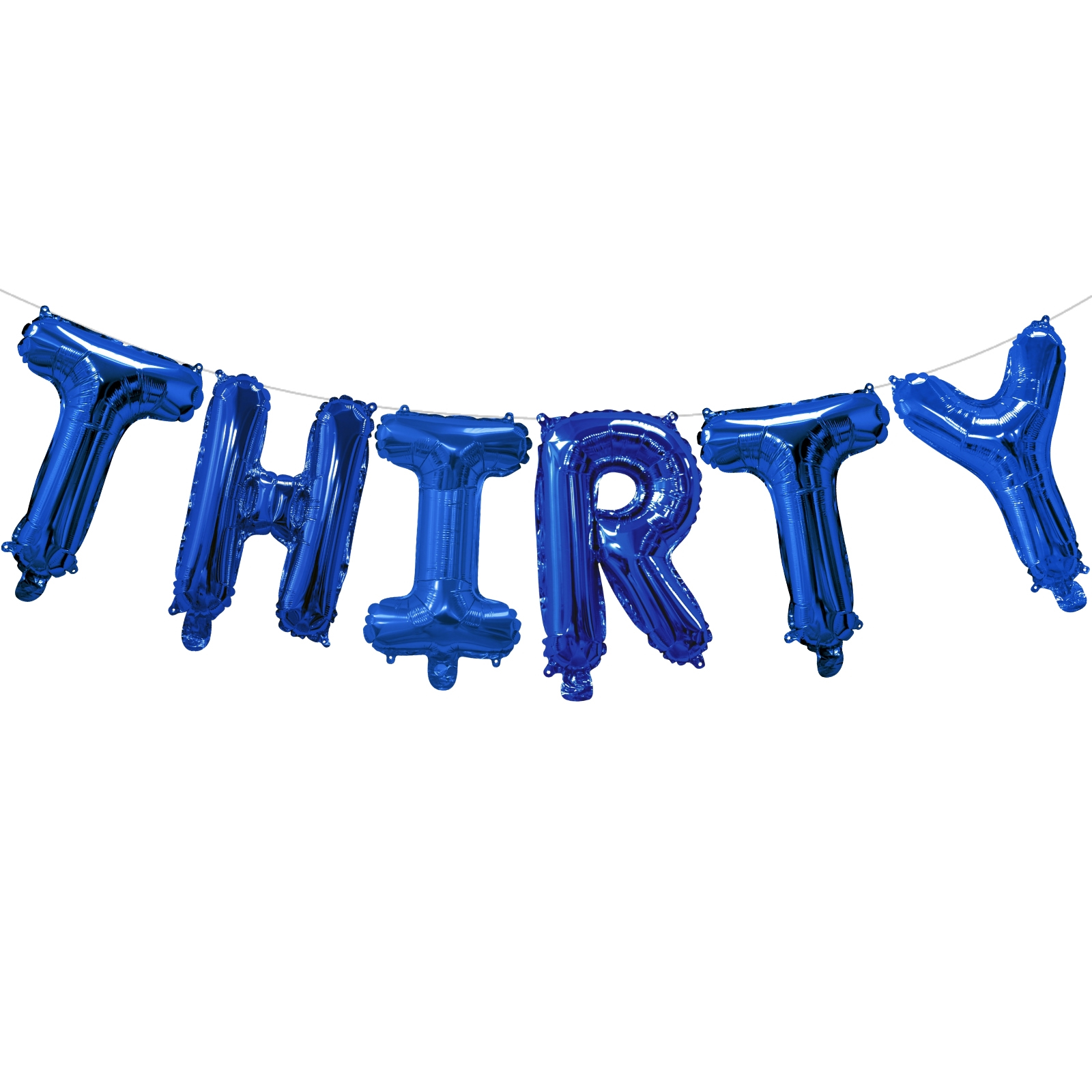 Blue 30th Birthday Foil Balloon Letter Pack (Air Fill)