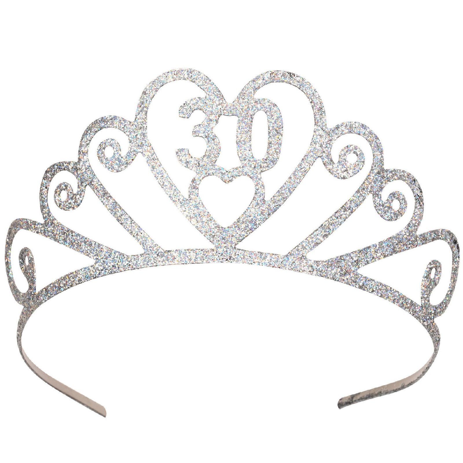 Glittered Silver 30th Tiara