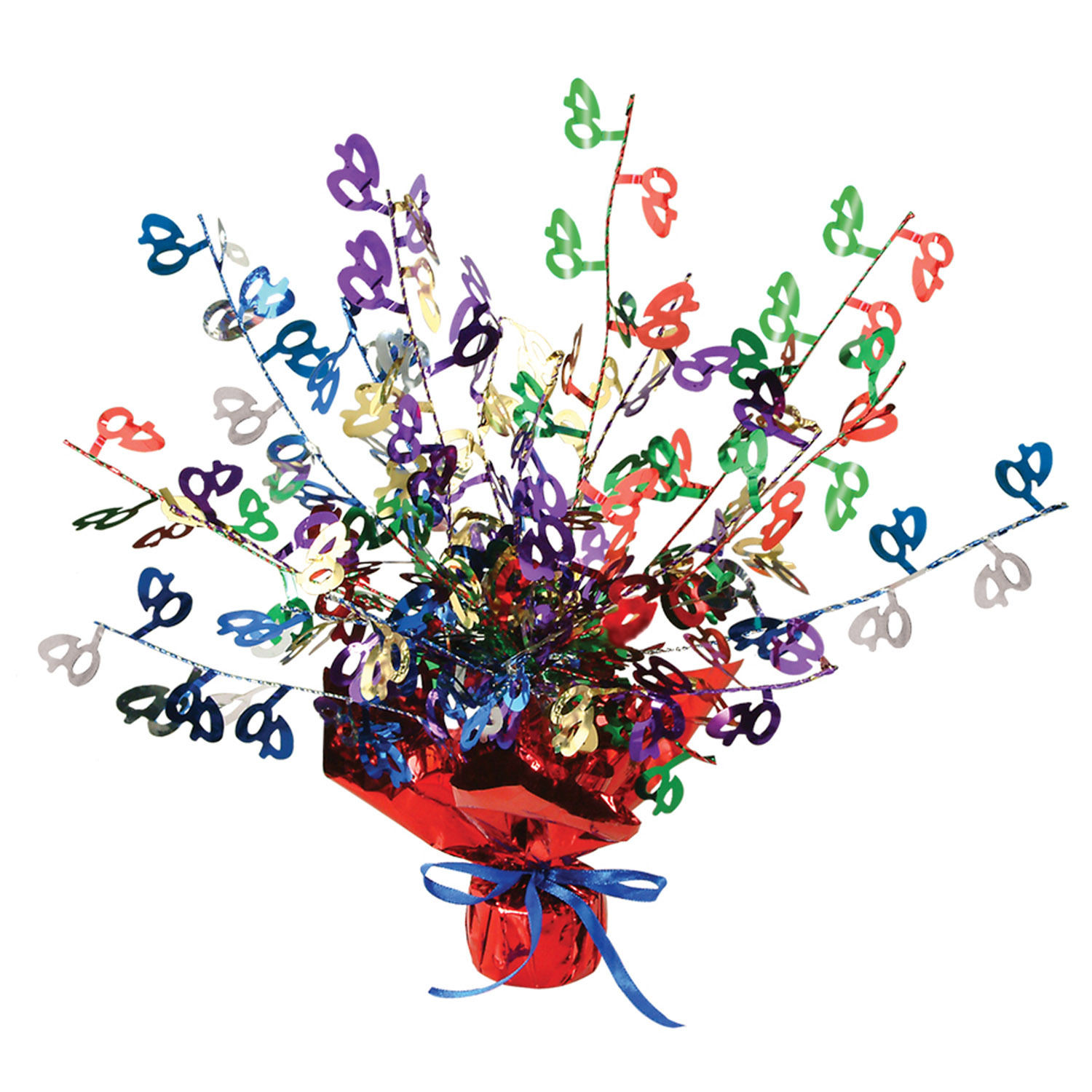 40th Birthday Coloured Gleam 'n Burst Centrepiece