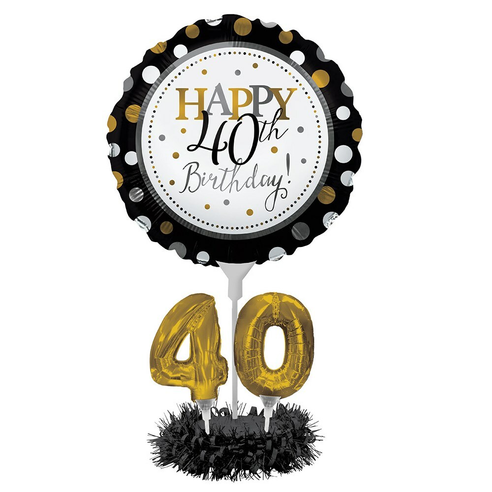 40th Birthday Balloon Centerpiece Kit