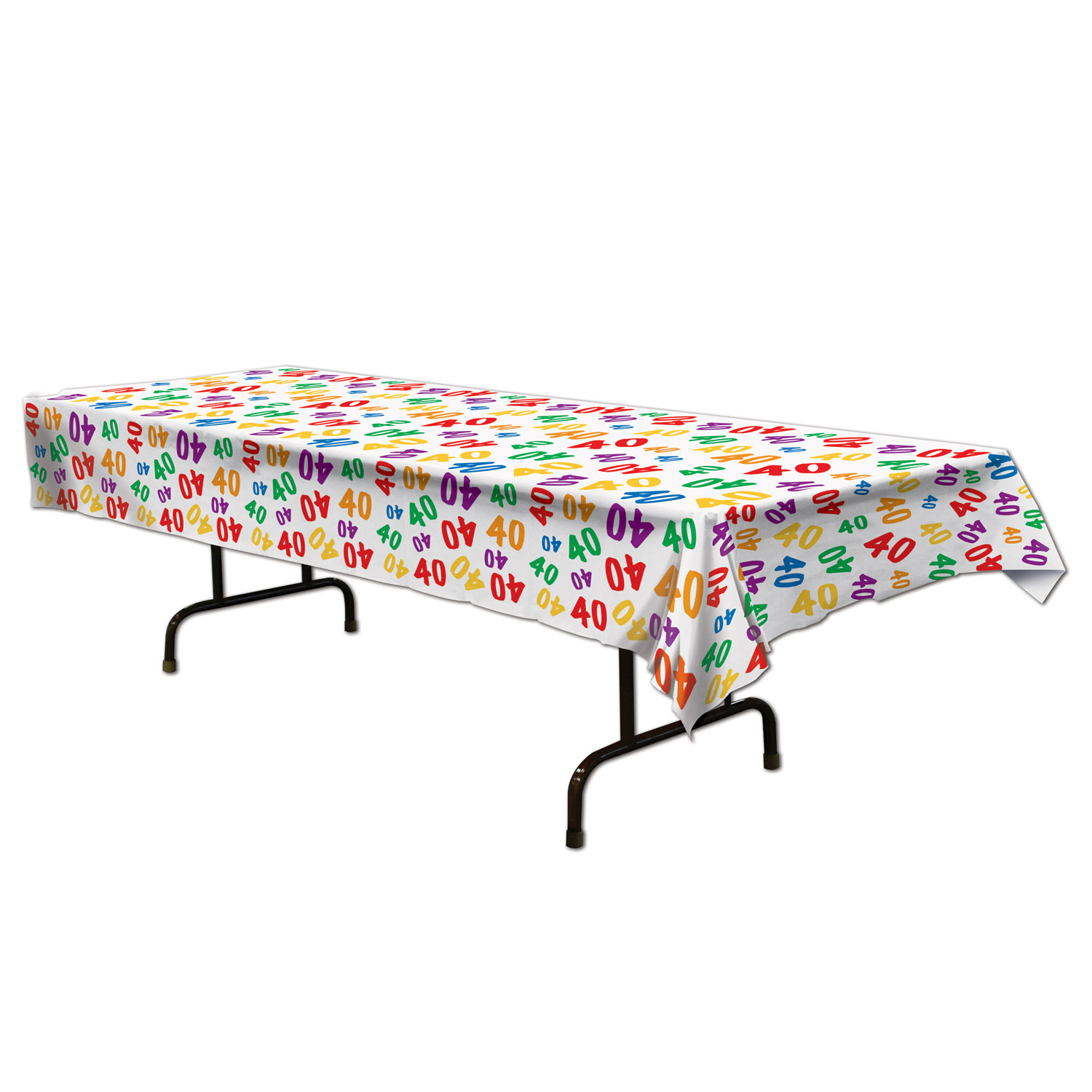 40th Birthday Plastic Tablecloth