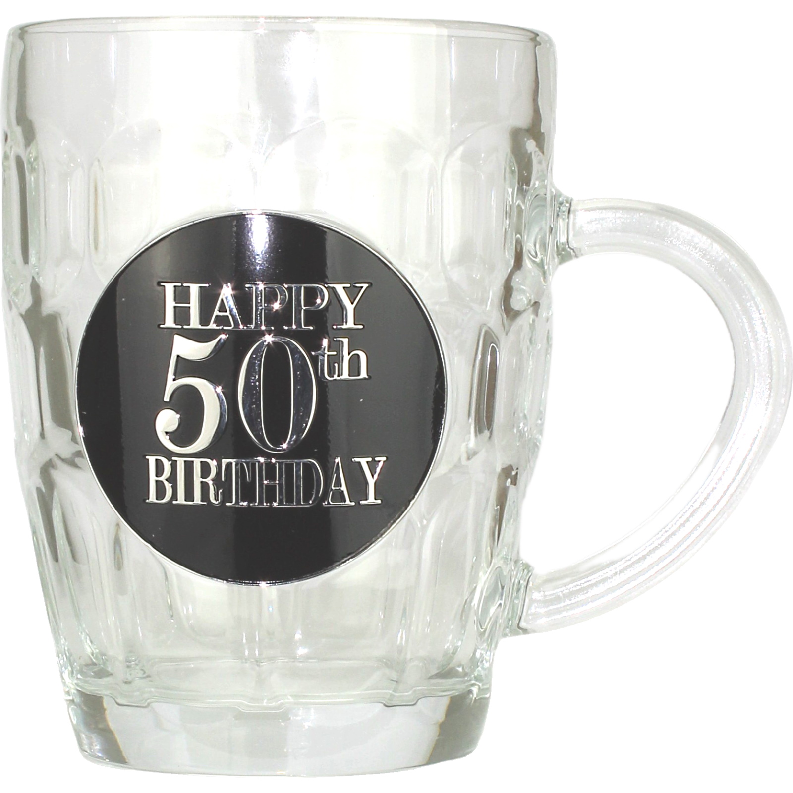 50th Birthday Badged Dimple Stein 