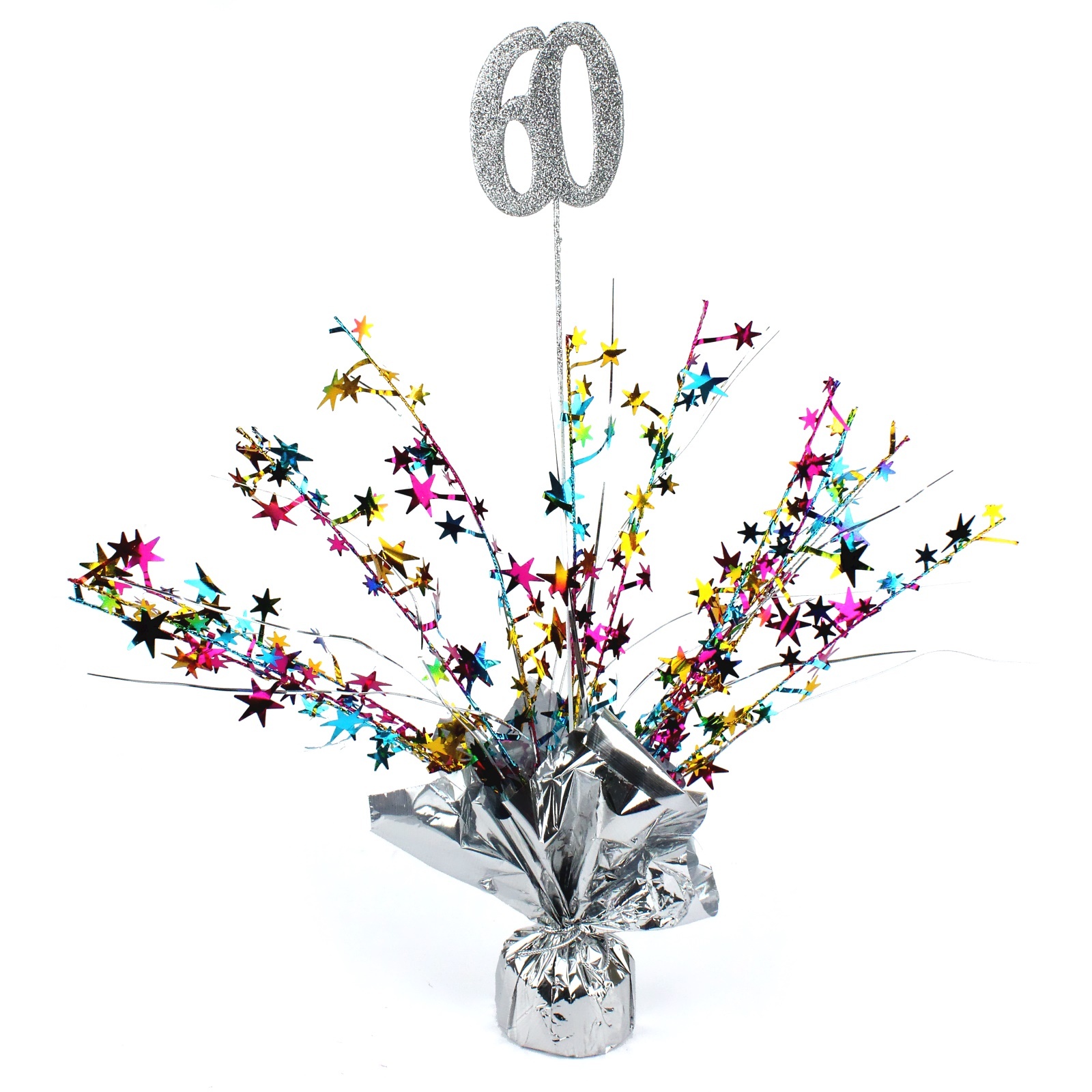 60th Balloon Weight Table Centrepiece
