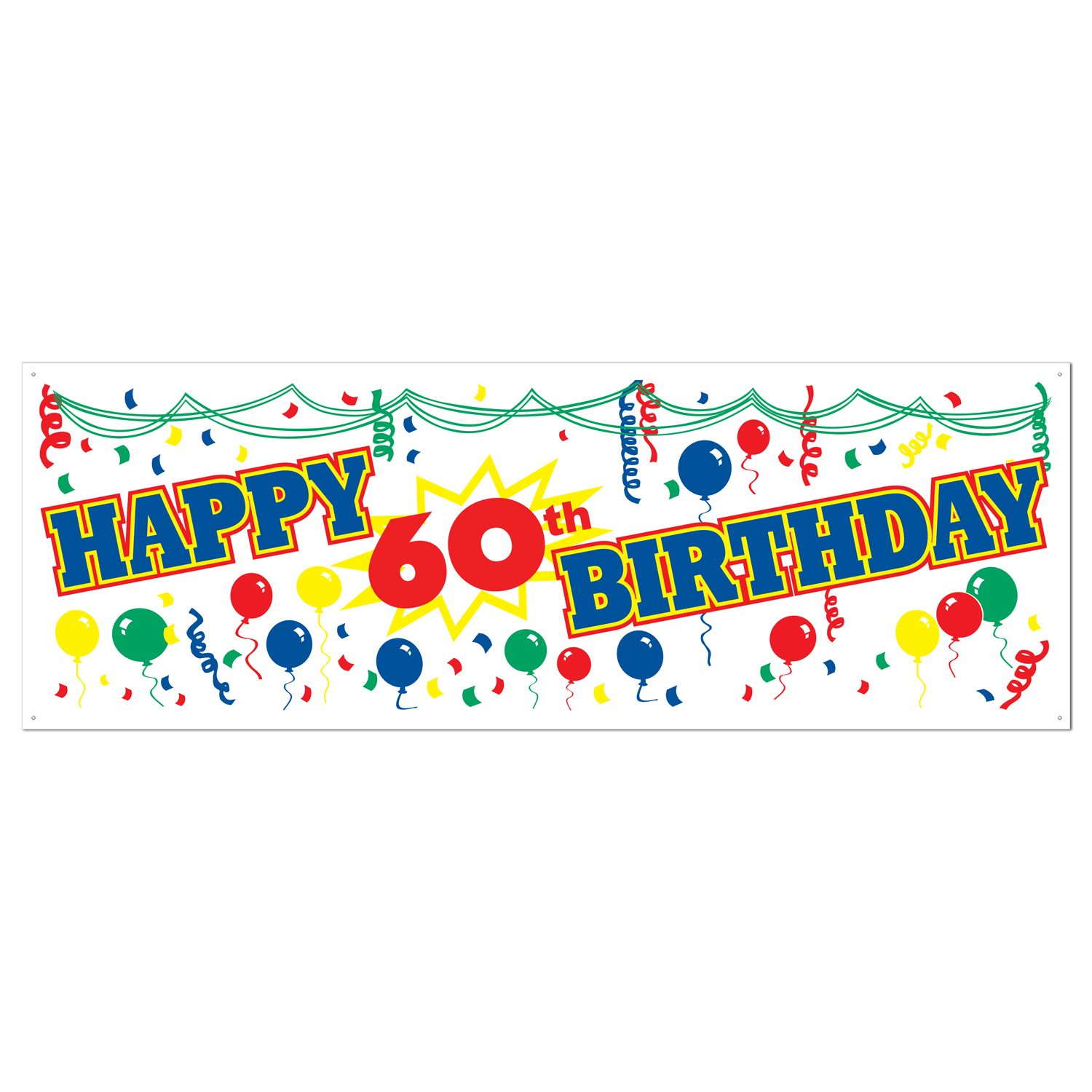 Happy 60th Birthday Banner
