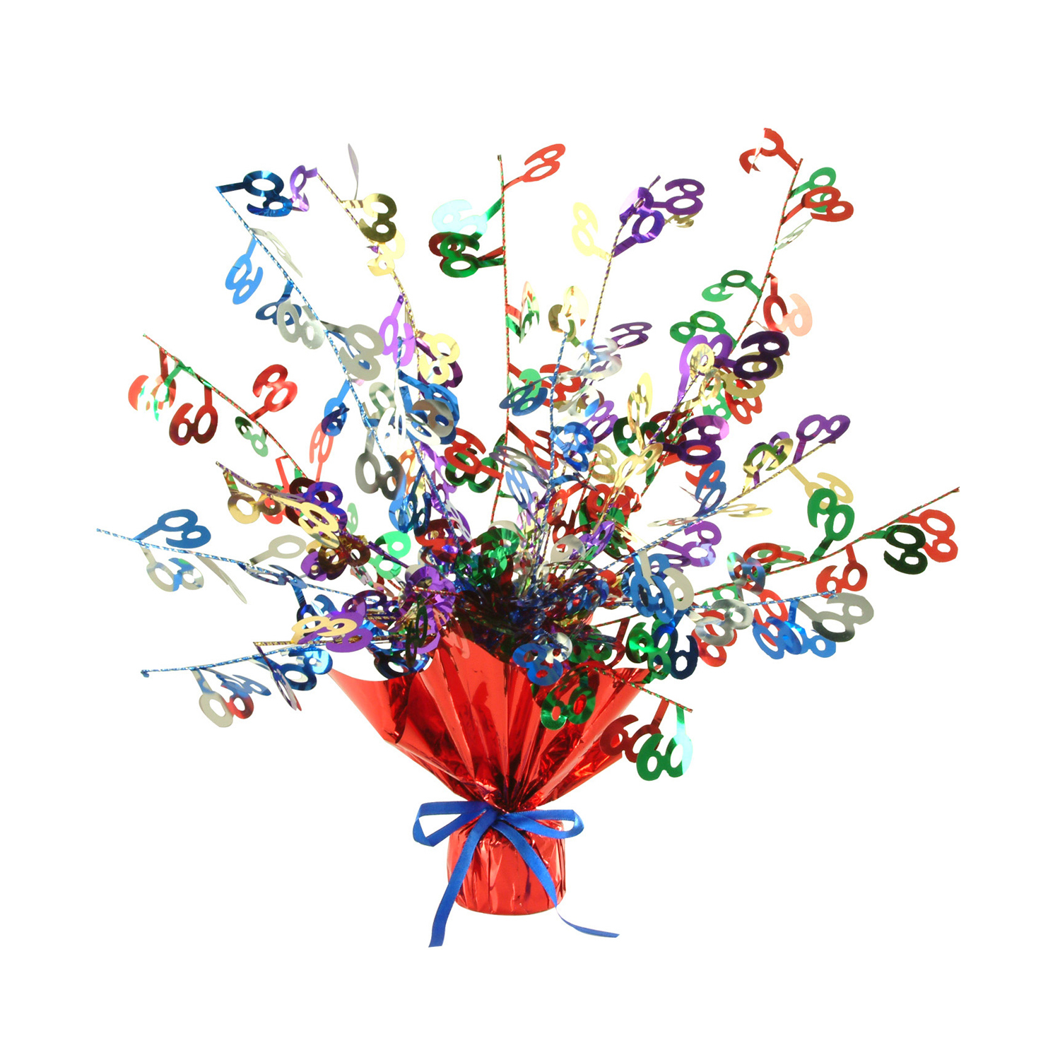 60th Birthday Coloured Gleam 'n Burst Centrepiece