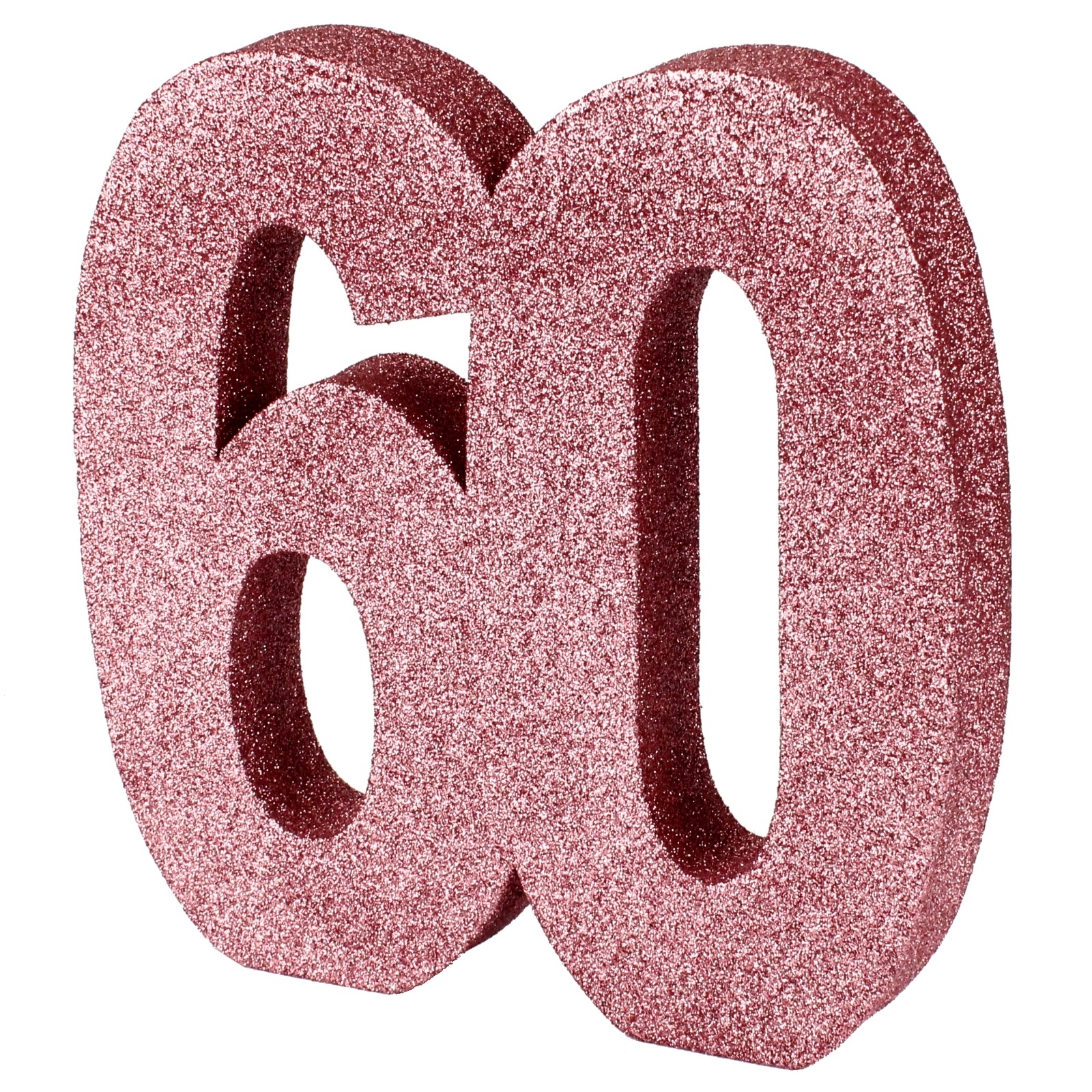 Rose Gold Foam Glitter 60 Decoration