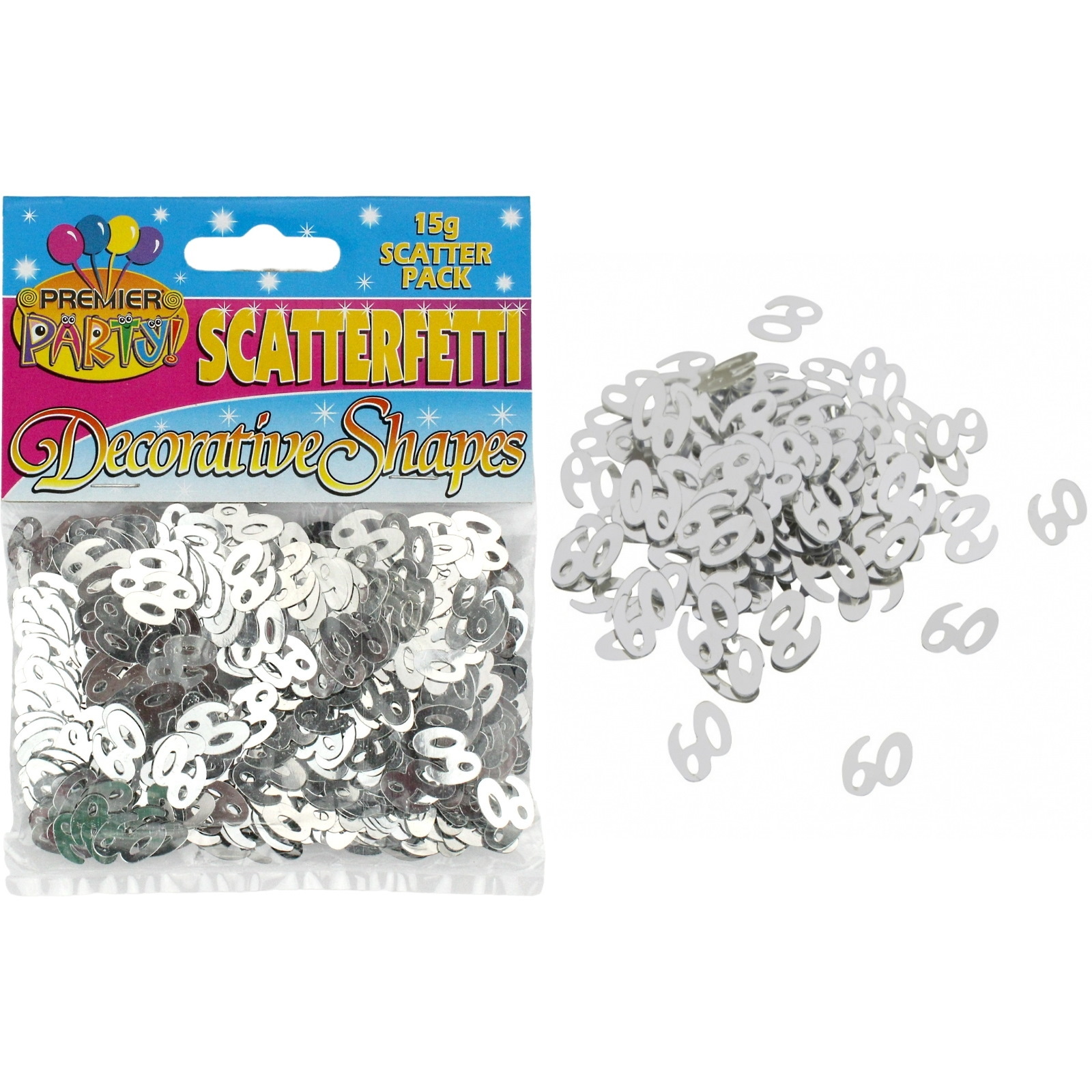 Silver 60th Birthday Confetti/Table Scatters
