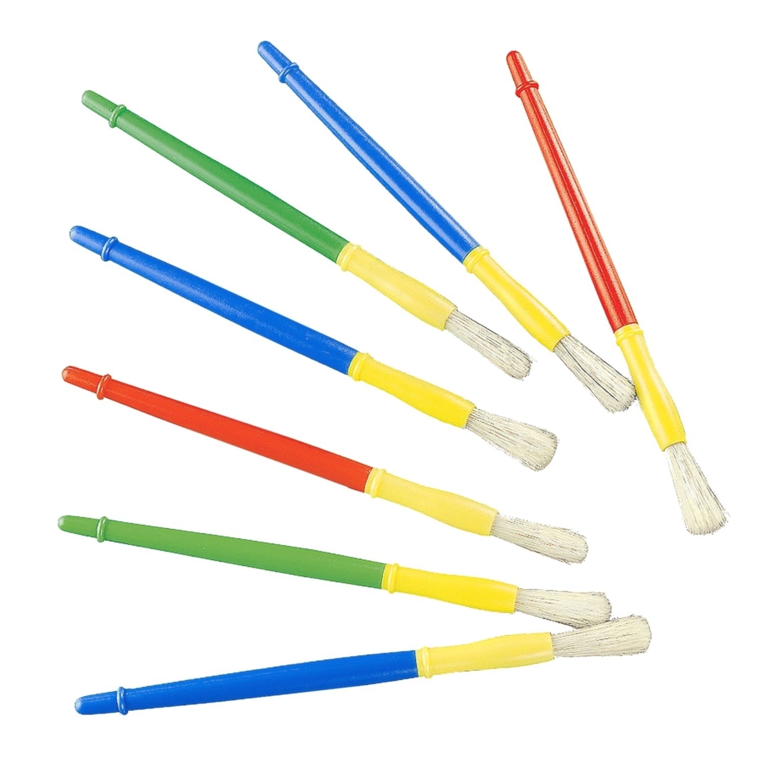 Plastic Chubby Paint Brushes (Pack of 12)