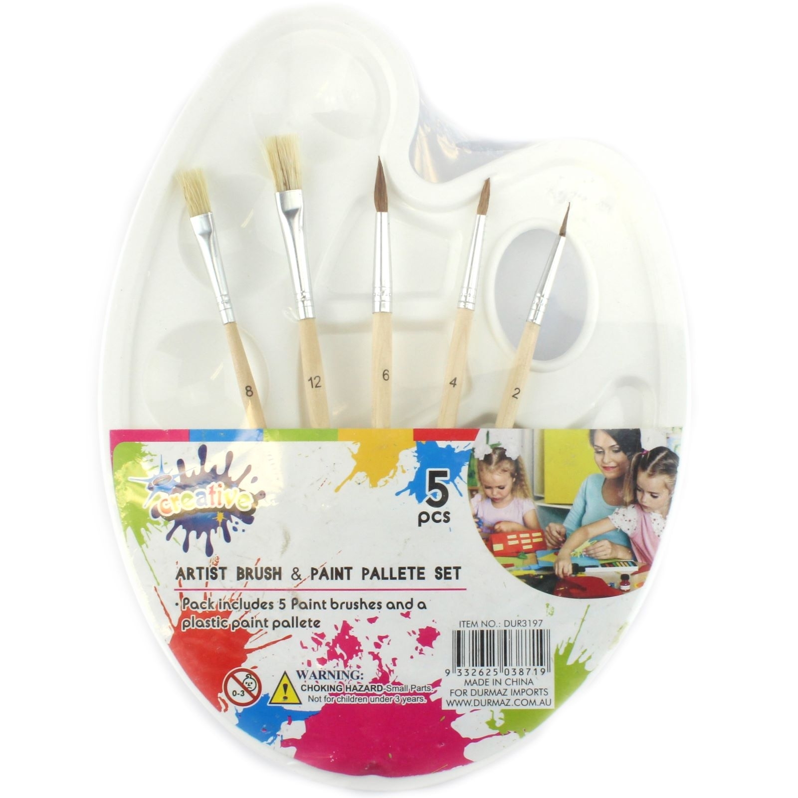 Artist Brush and Paint Palette Set