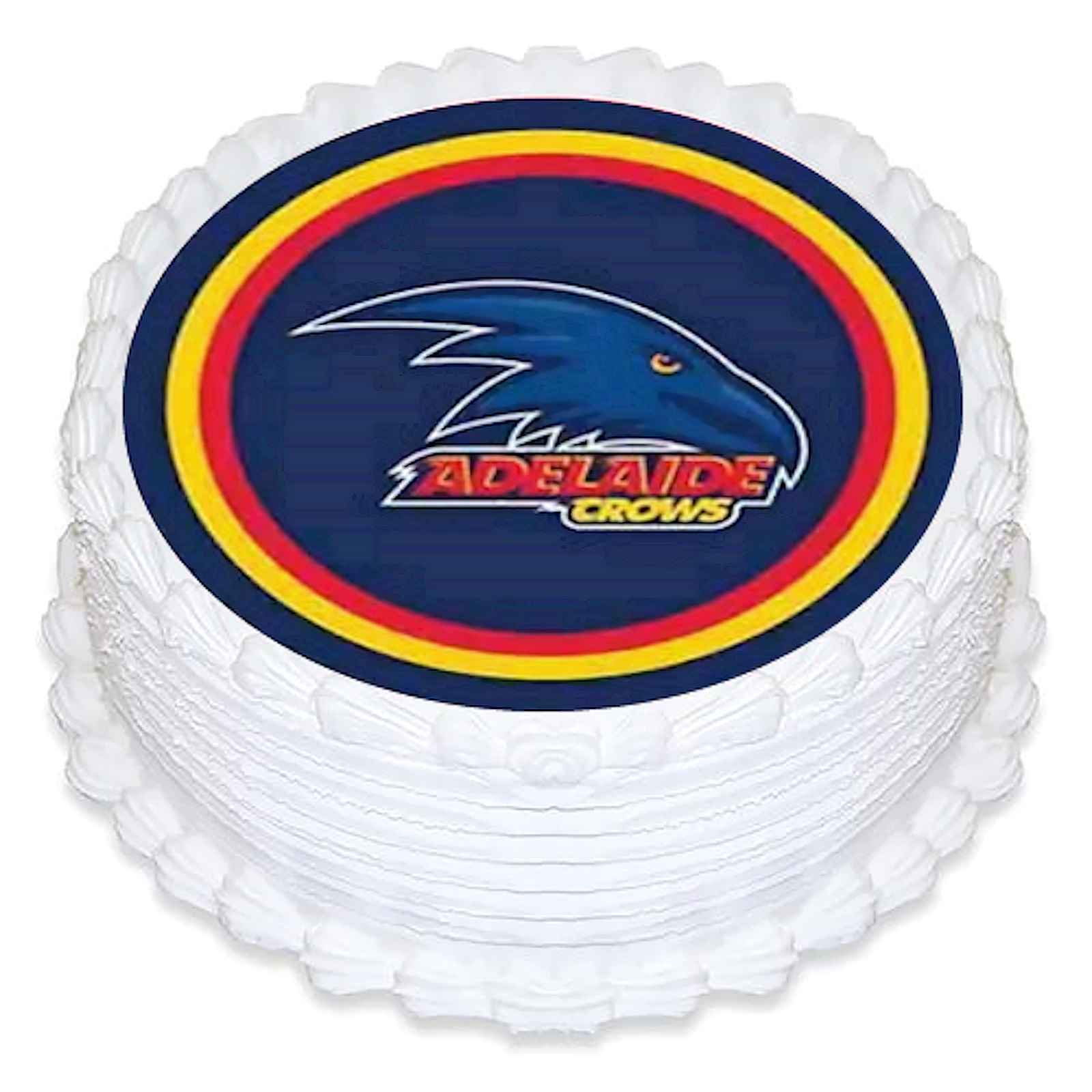 Adelaide Football Club Round Edible Icing Cake Decoration