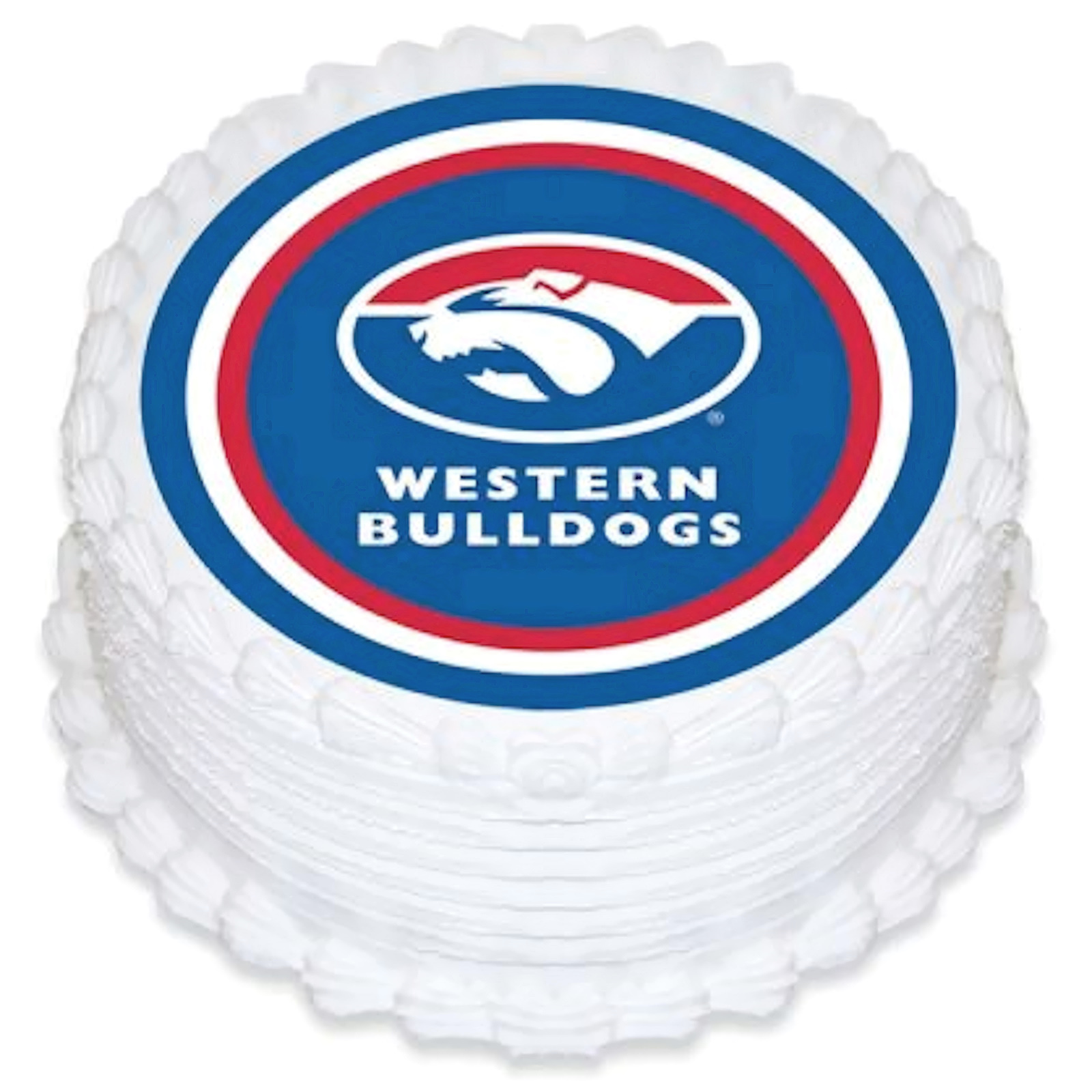 Western Bulldogs Round Edible Icing Cake Decoration