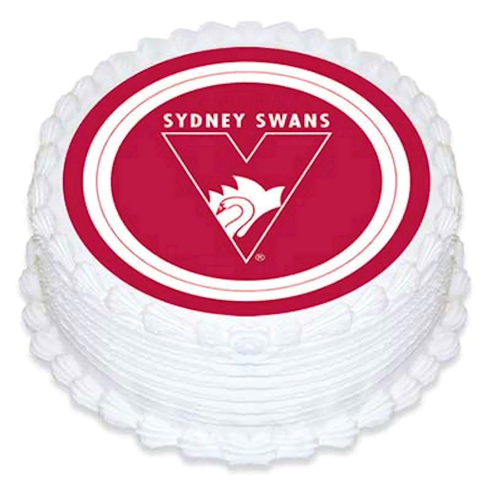 Sydney Swans Round Edible Icing Cake Decoration