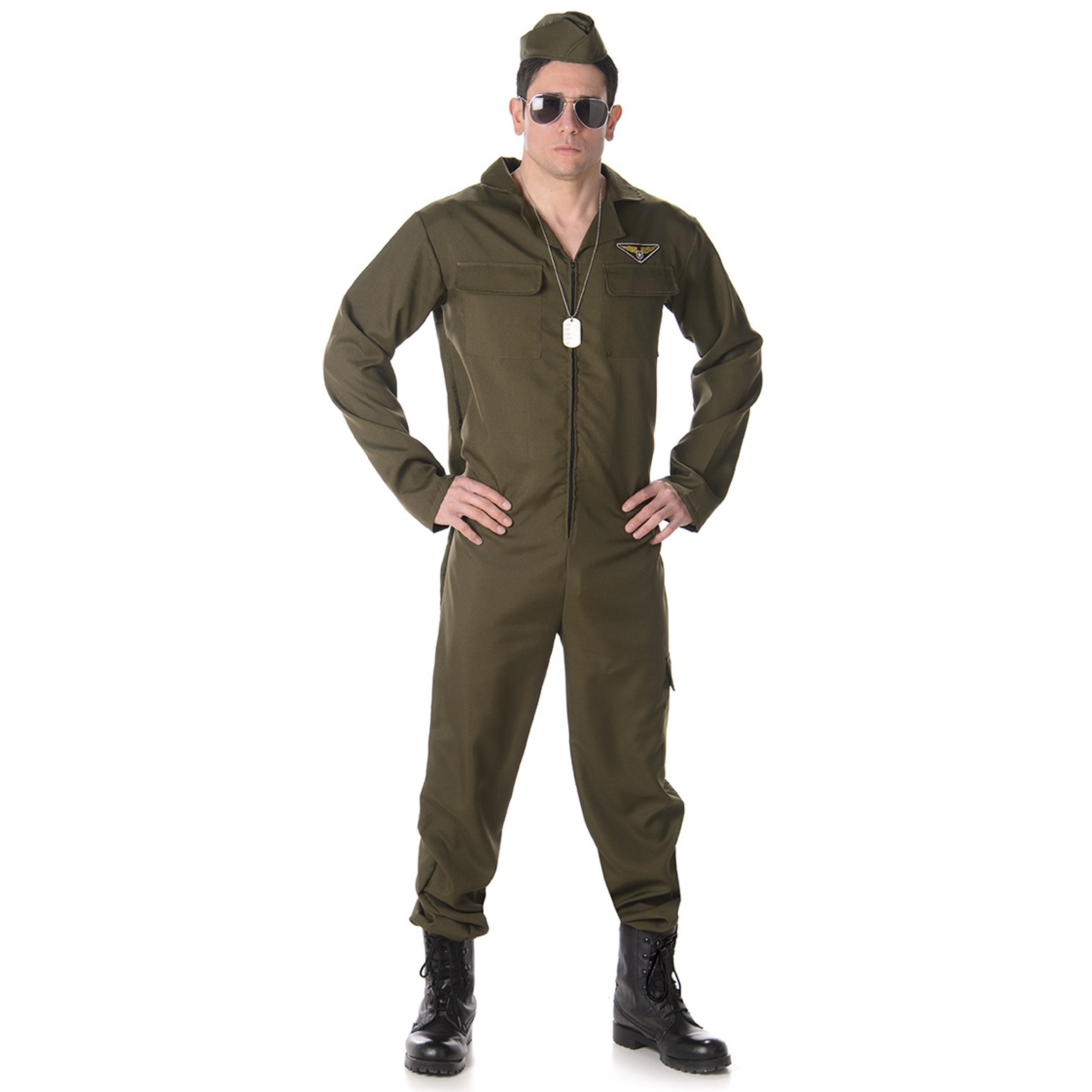 Fighter Pilot Mens Costume Medium