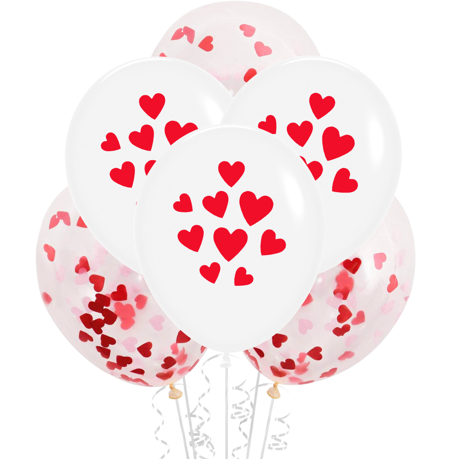 Talking Tables Alice In Wonderland Red Heart Balloon Set (Pack of 12)  