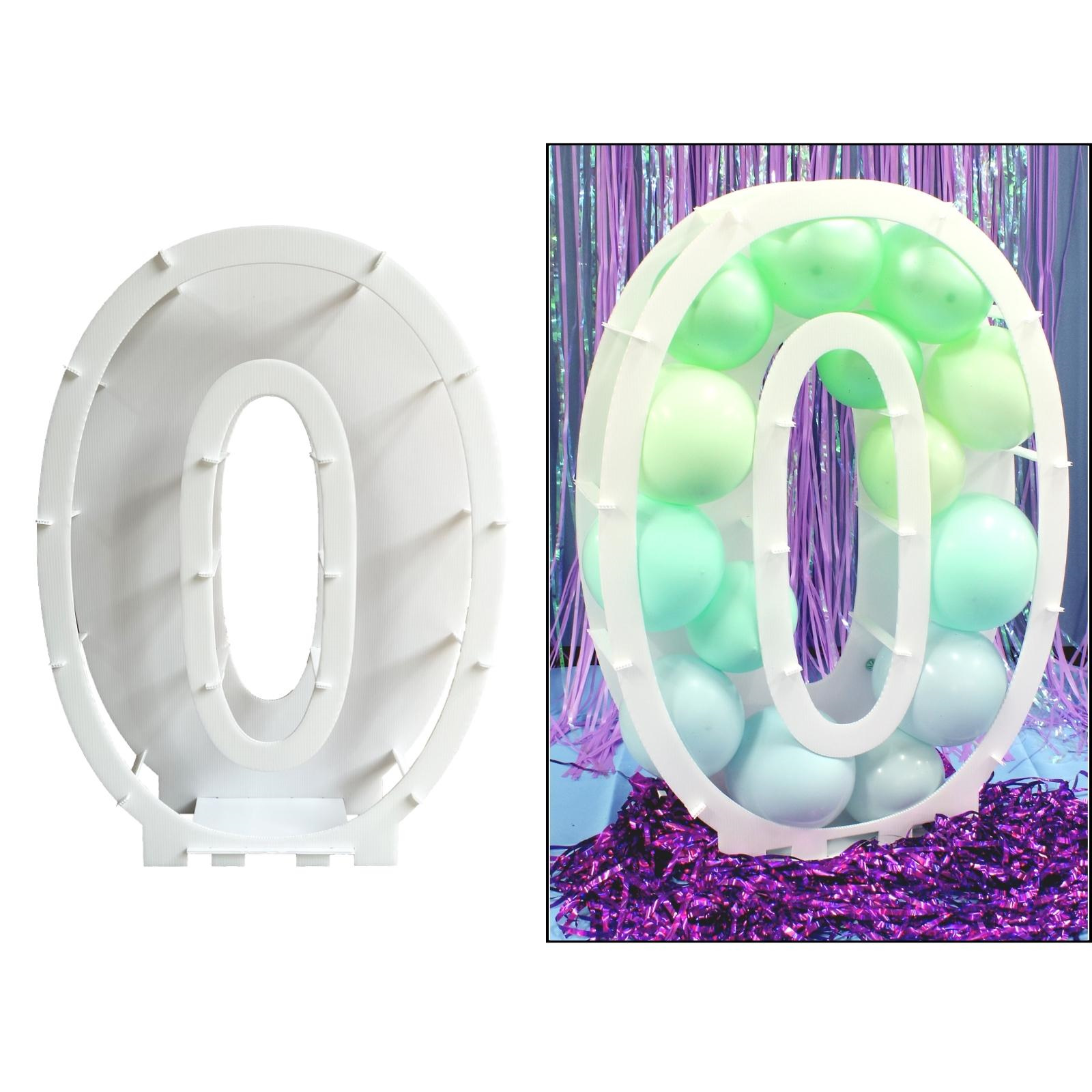 Number 0 Balloon Mosaic Frame (80cm)