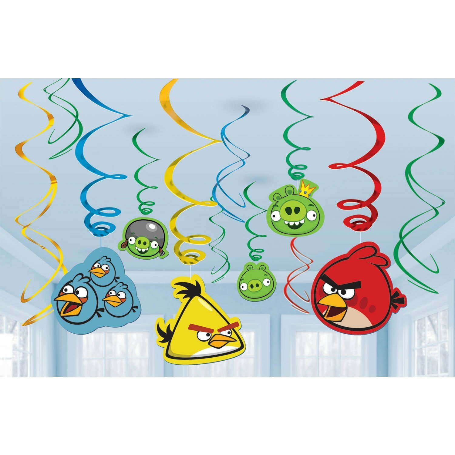 Angry Birds Swirl Decorations (Pack of 12)