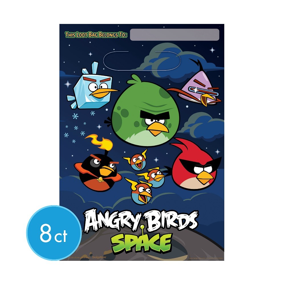 Angry Birds Space Lolly/Treat Bags (Pack of 8)