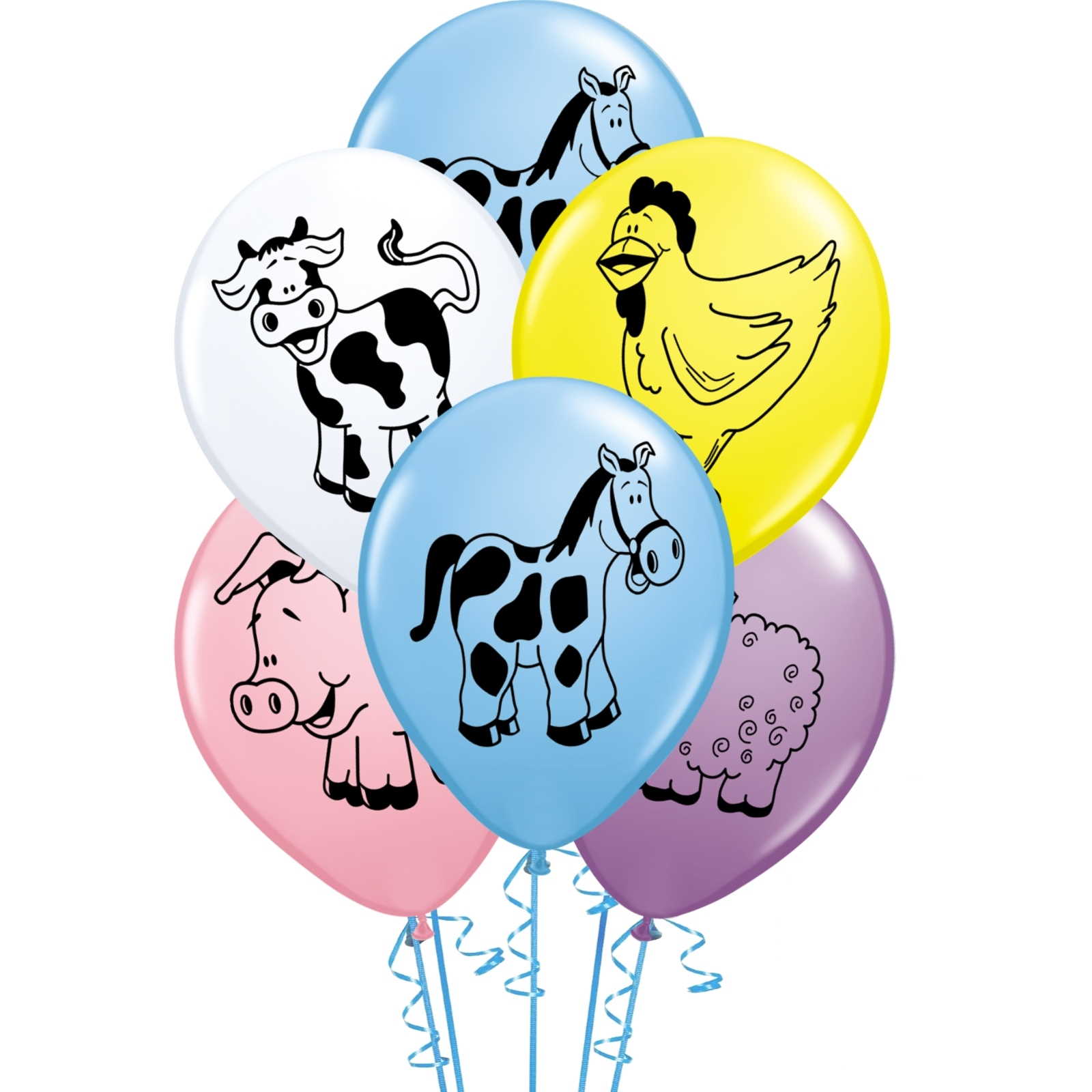 Farm Animals Balloons (Pack of 50)