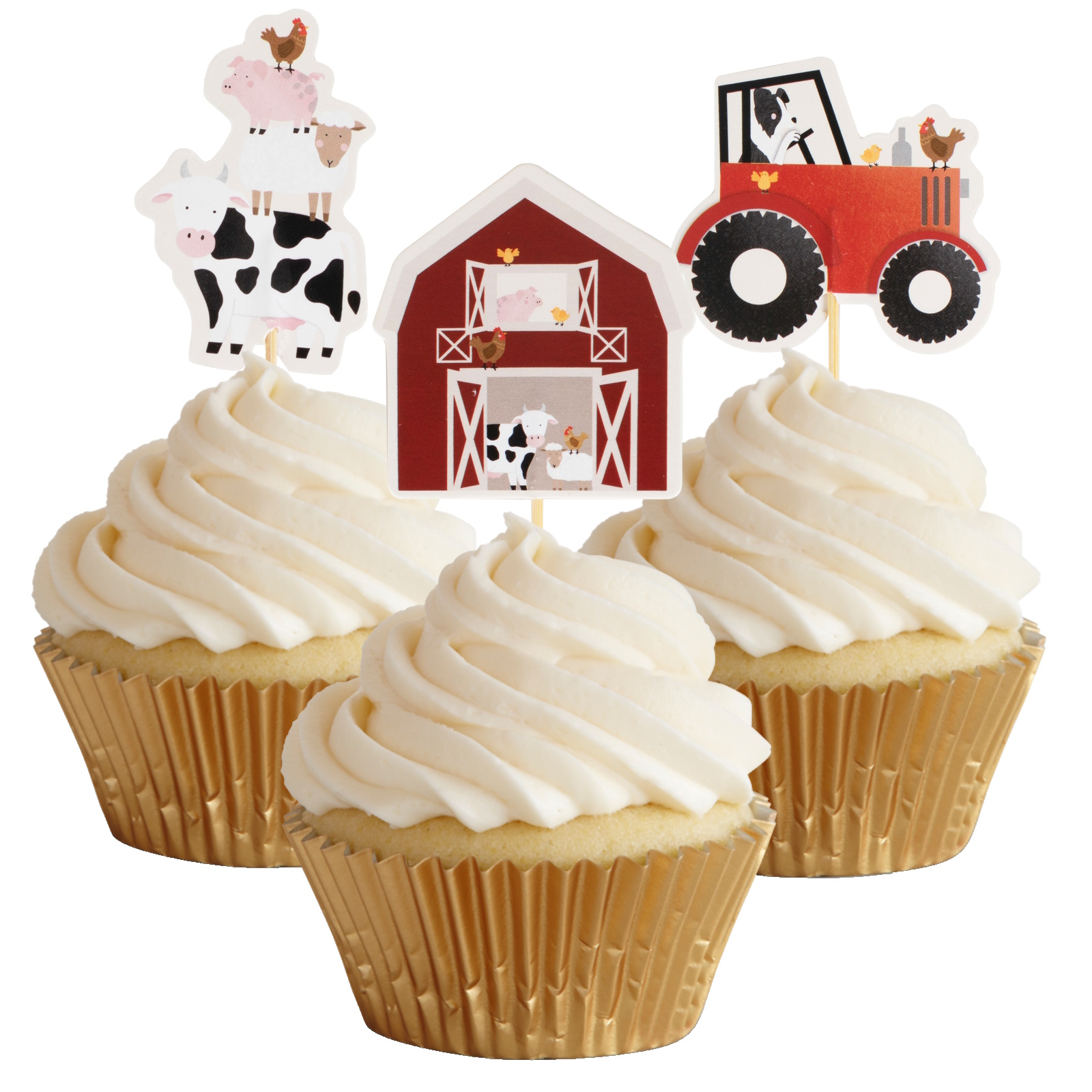 Ginger Ray Farm Friends Cupcake Picks (Pack of 12)