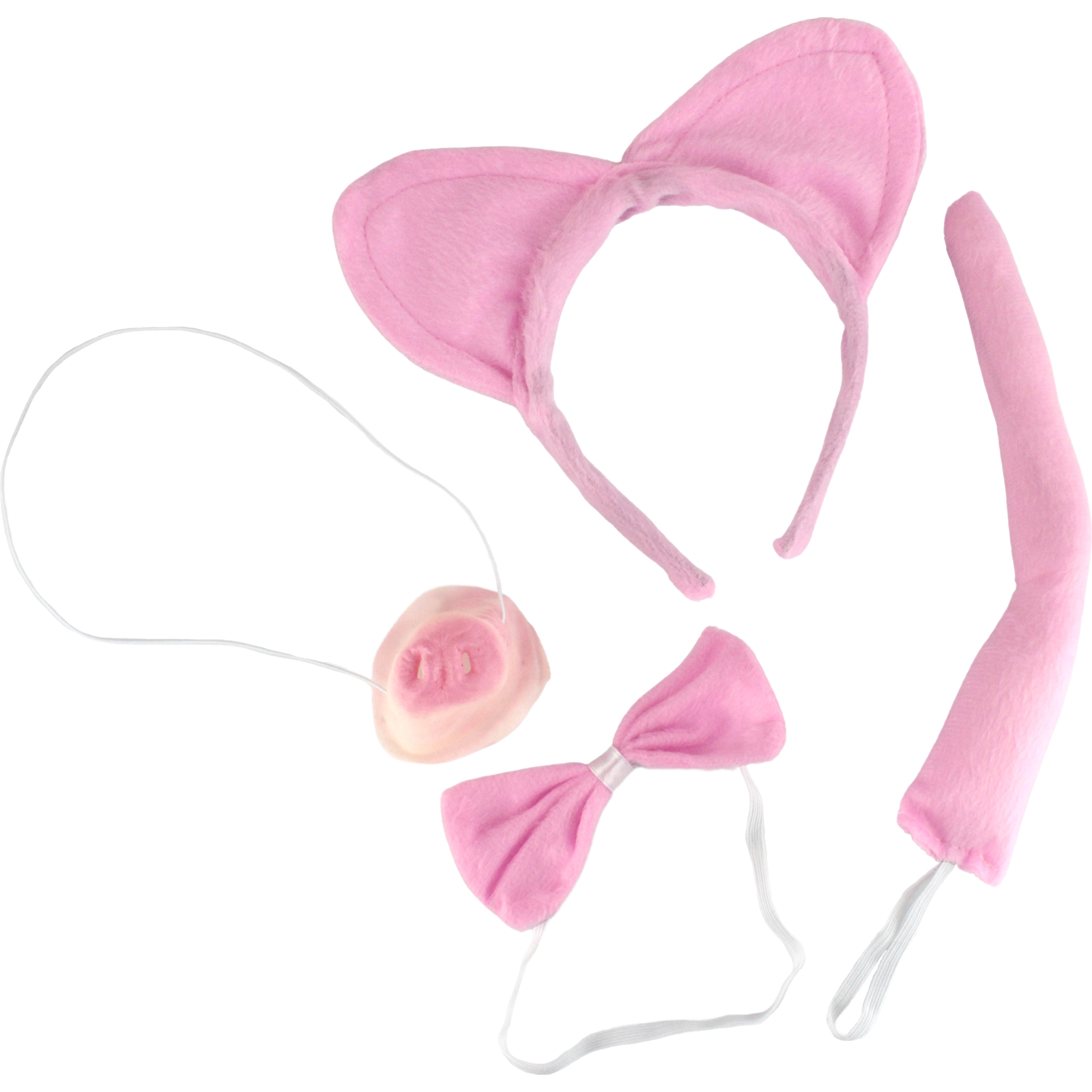 Pink Piggy Ears and Tail Costume Set