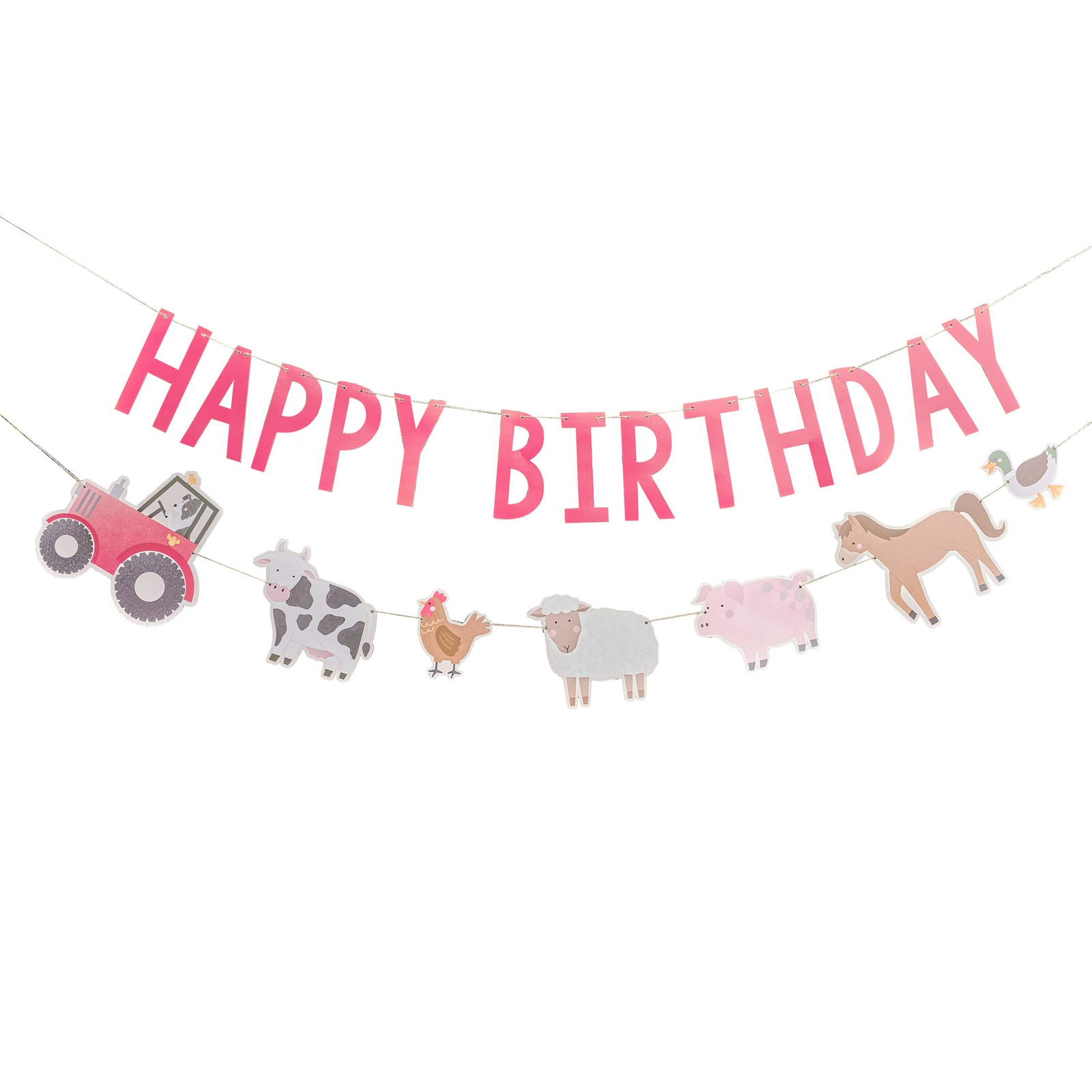 Ginger Ray Farm Friends Happy Birthday Banners