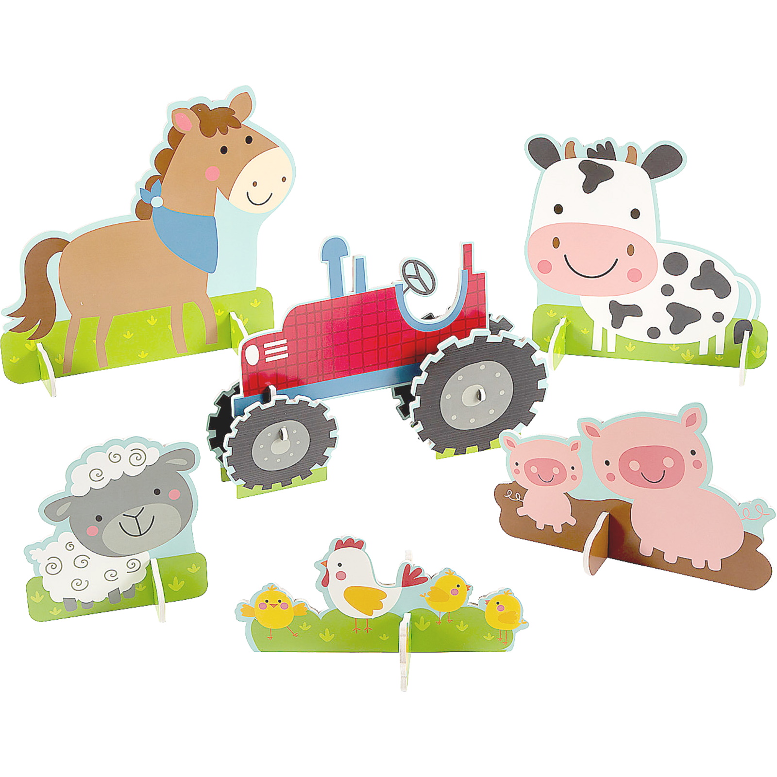 Farm Party Fun Foam Centrepieces (Pack of 6)