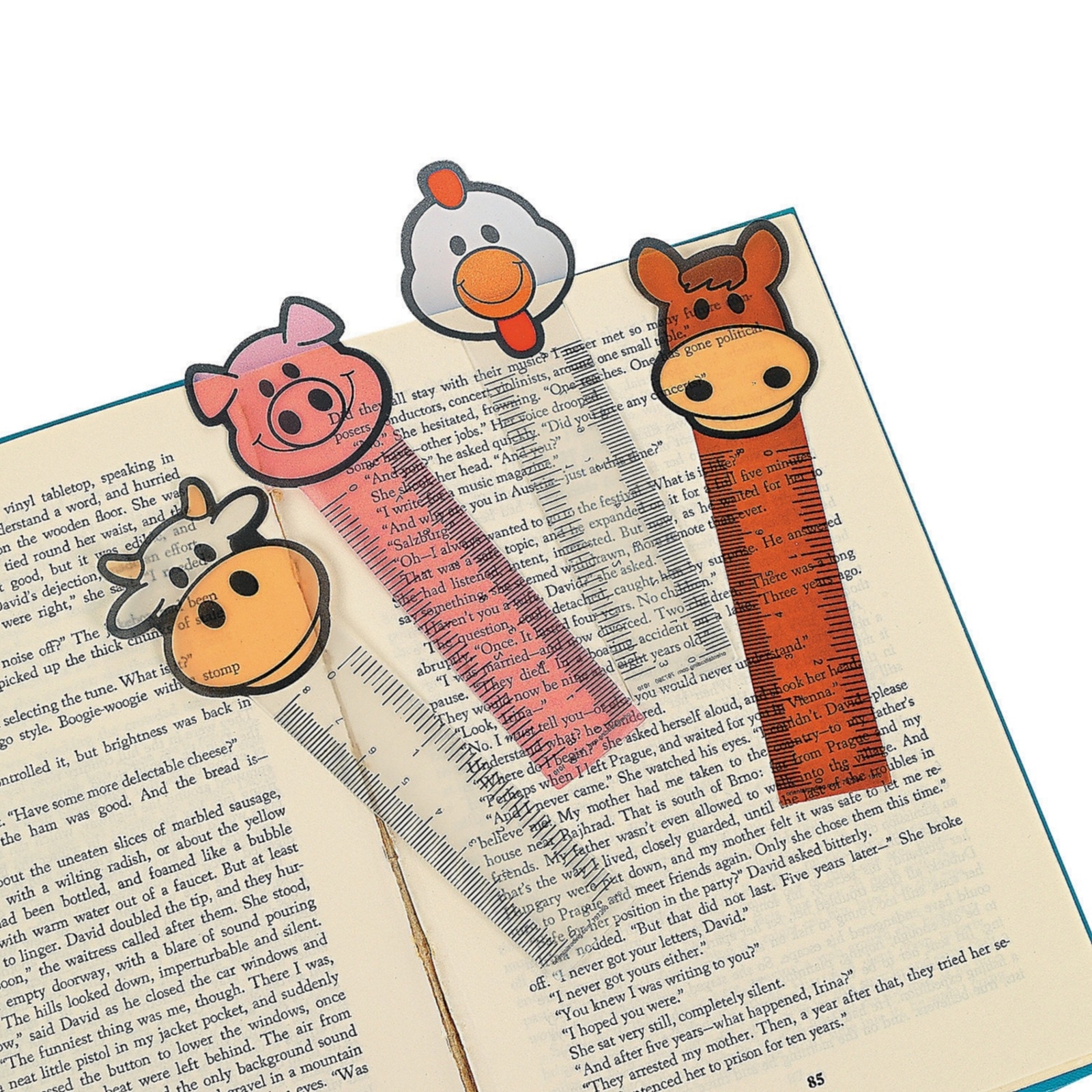 Farm Animal Ruler Bookmarks (Pack of 24) 