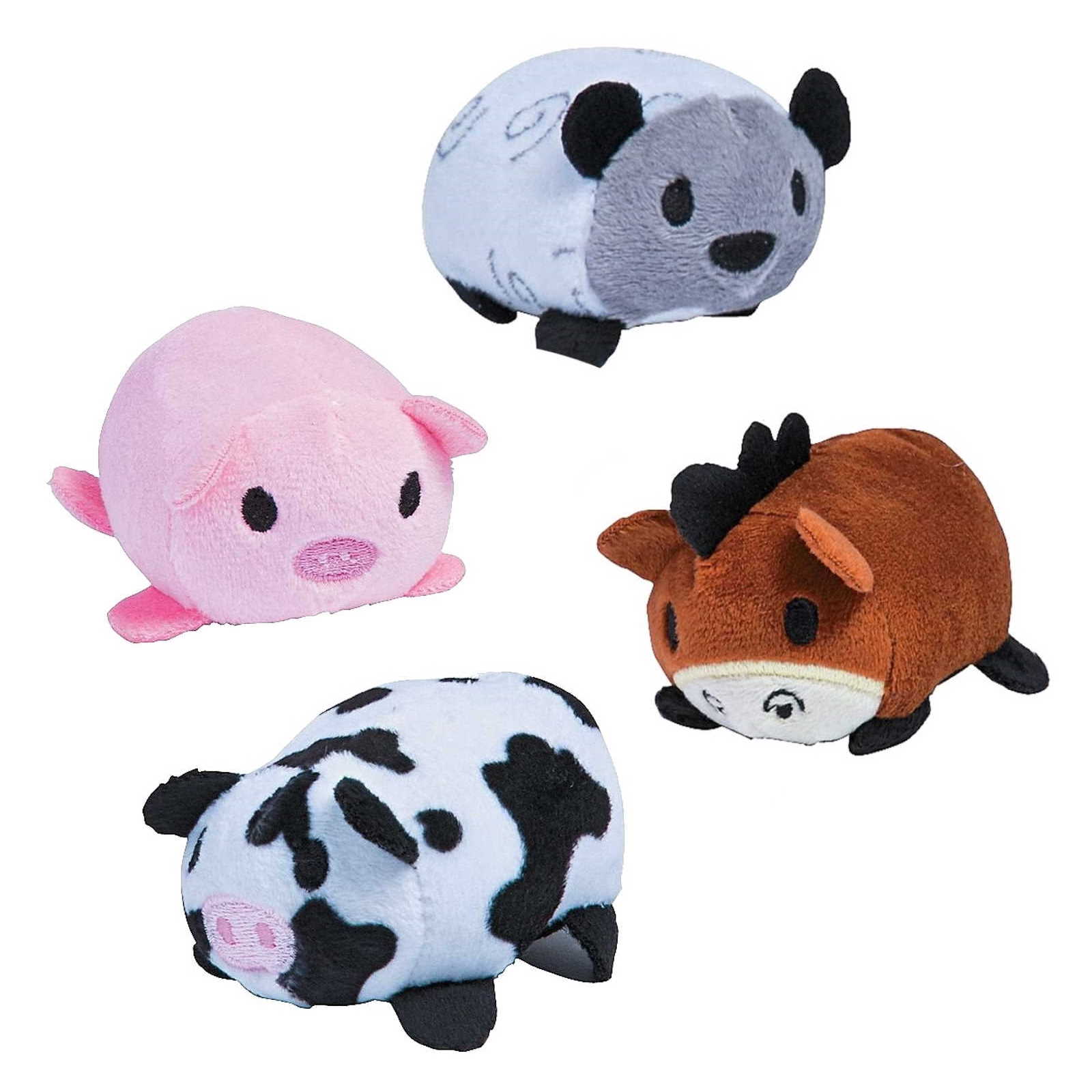 Mini Stuffed Farm Animals (Pack of 12)