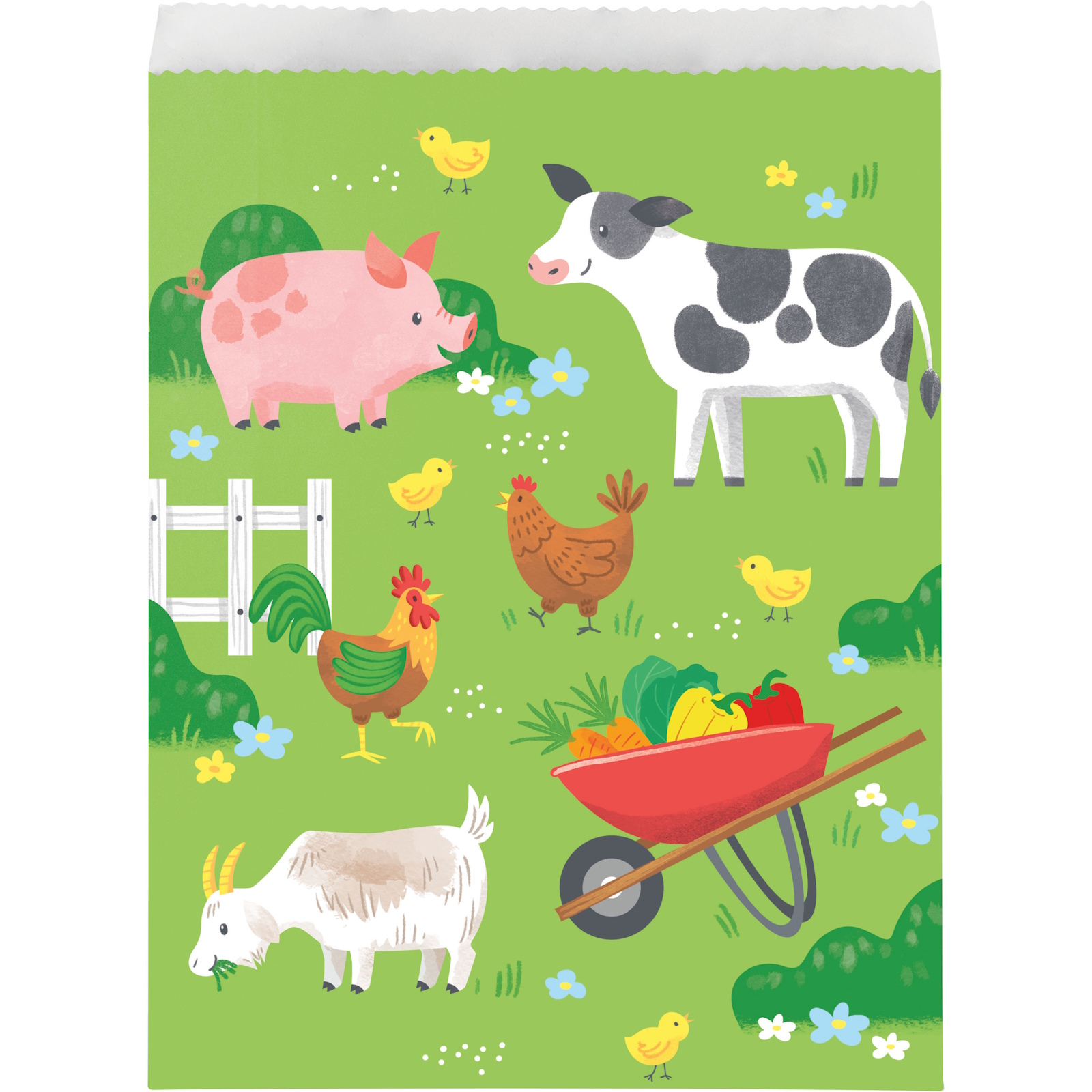 Farm Animal Paper Lolly / Treat Bags (Pack of 8)