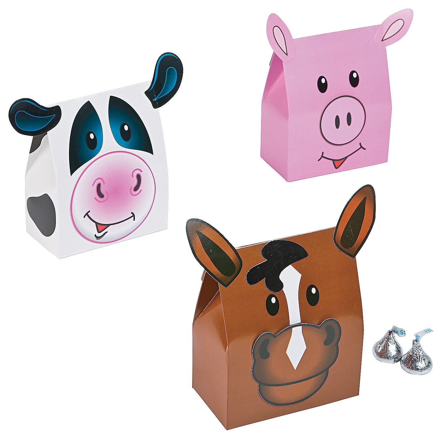 Farm Animal Lolly/Treat Boxes (Pack of 6)