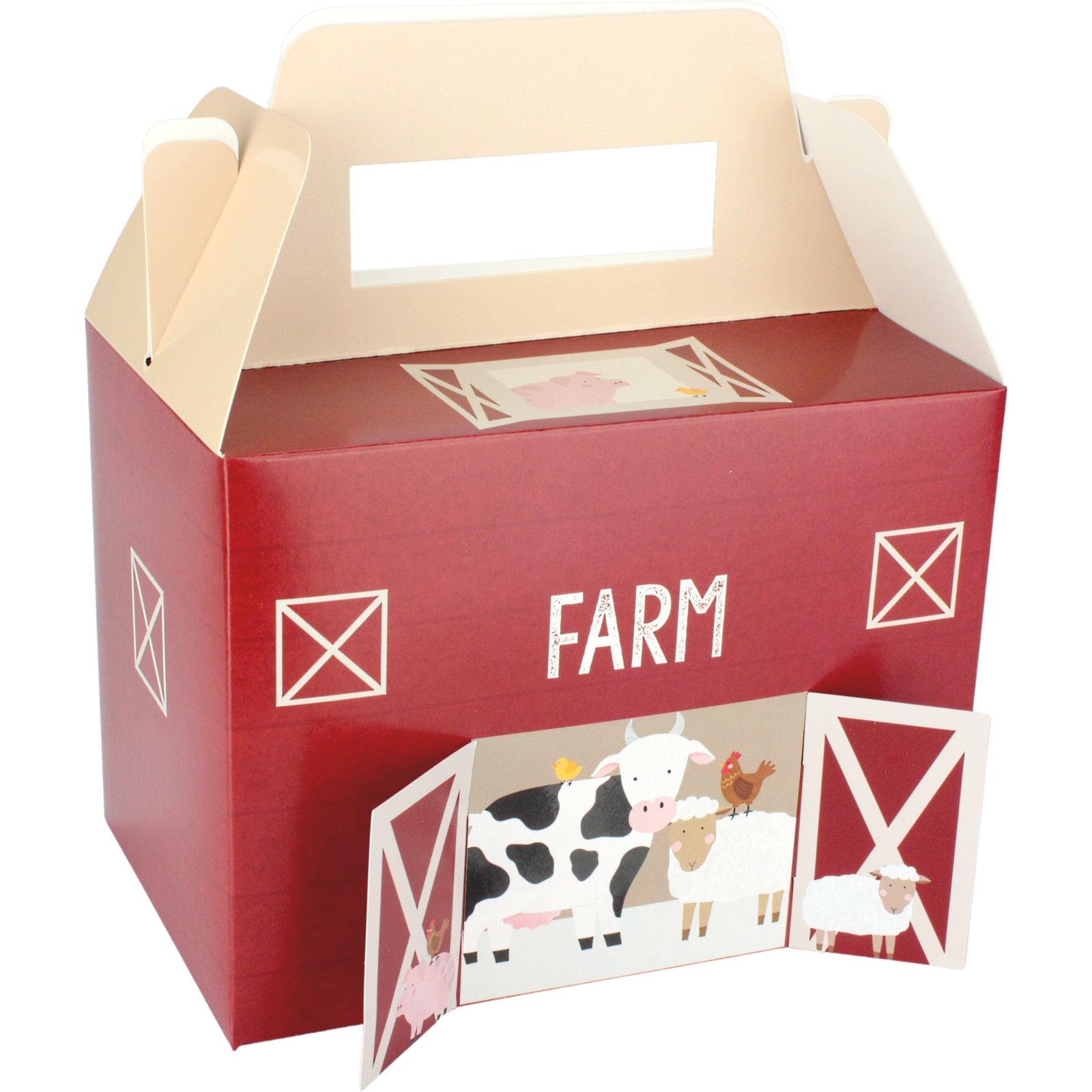 Ginger Ray Farm Friends Customisable Lolly/Treat Boxes (Pack of 5)