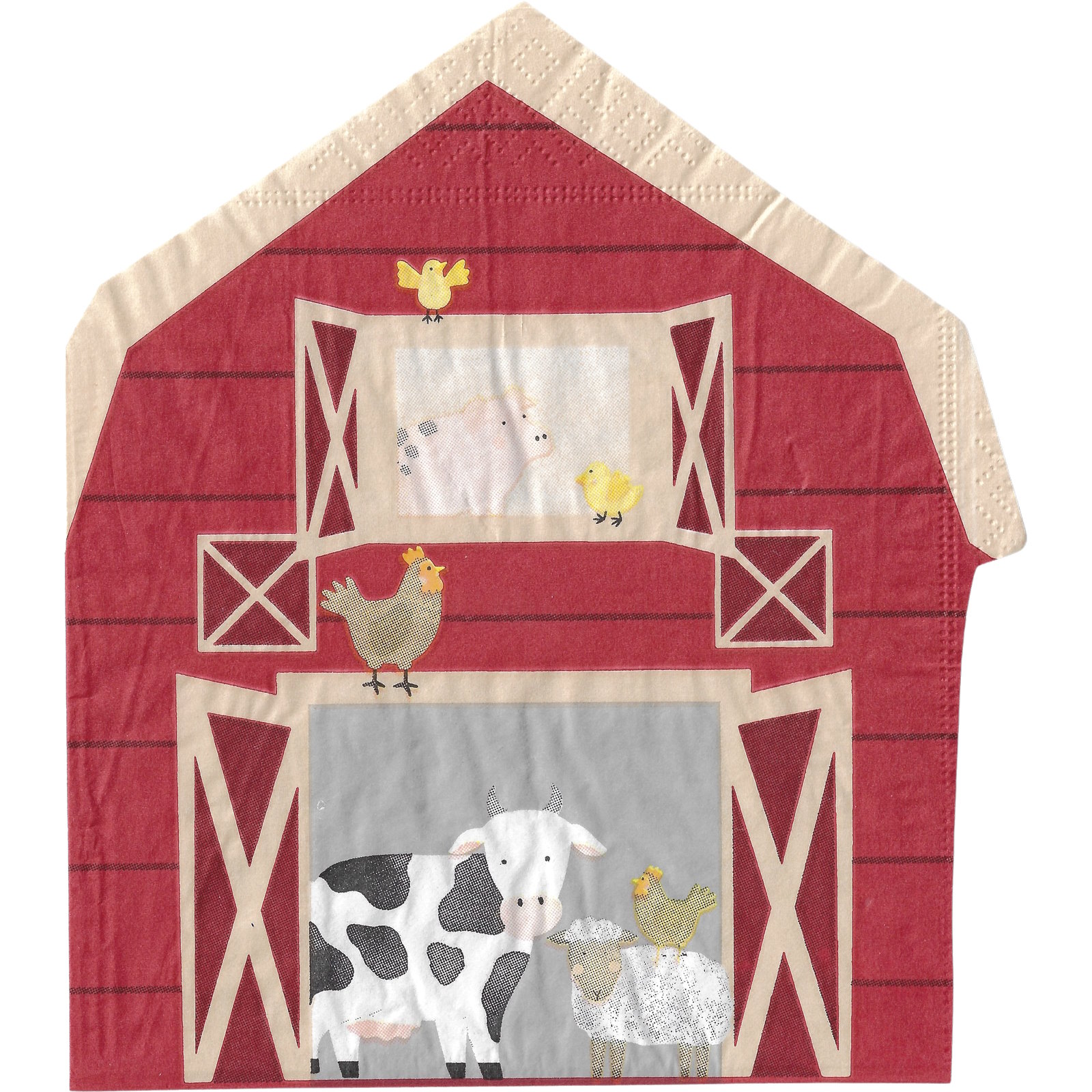Ginger Ray Farm Friends Large Paper Napkins / Serviettes (Pack of 16)